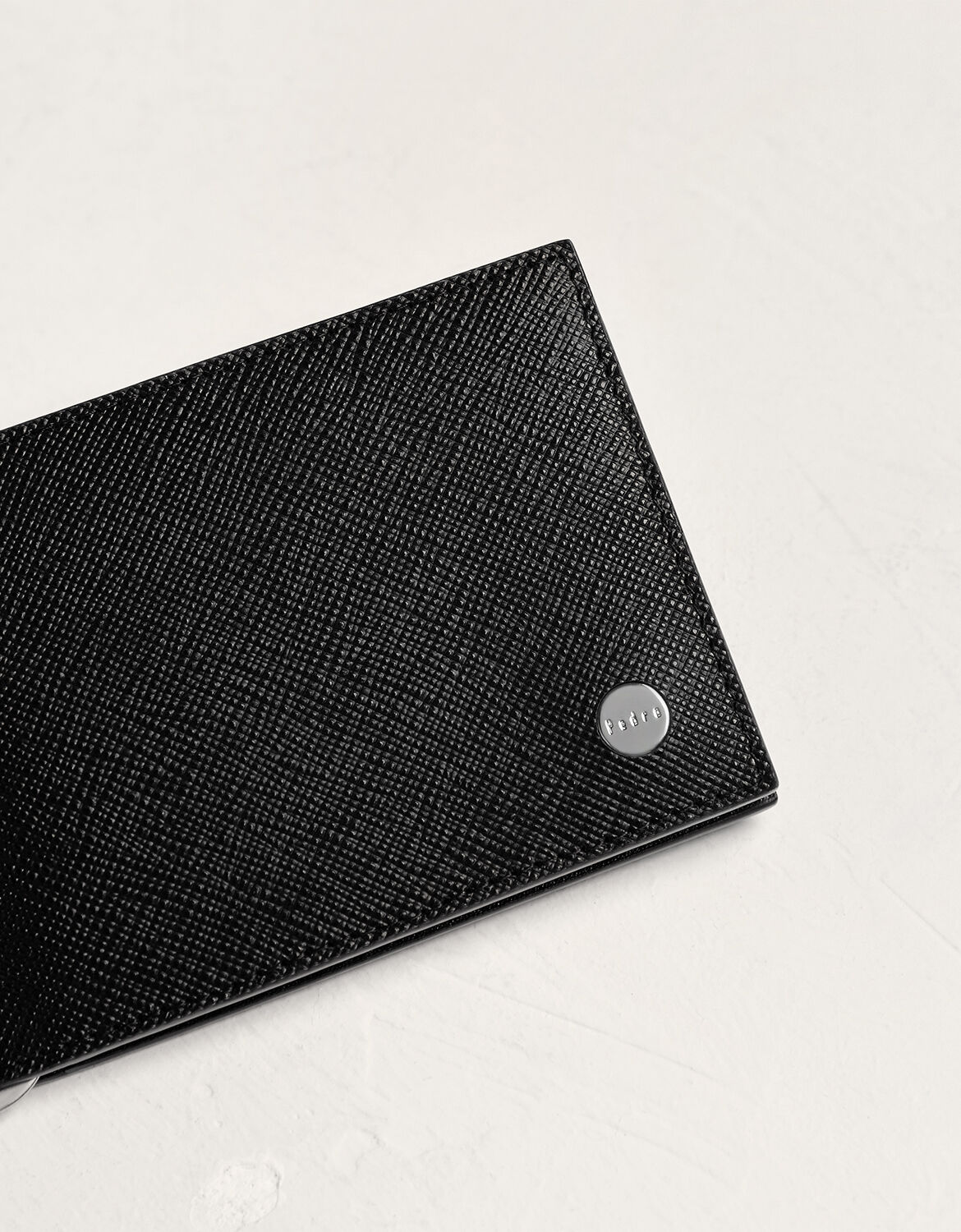 Black Bi Fold Mens S009 Scorteus Leather Money Clip Wallet, Card Slots: 6