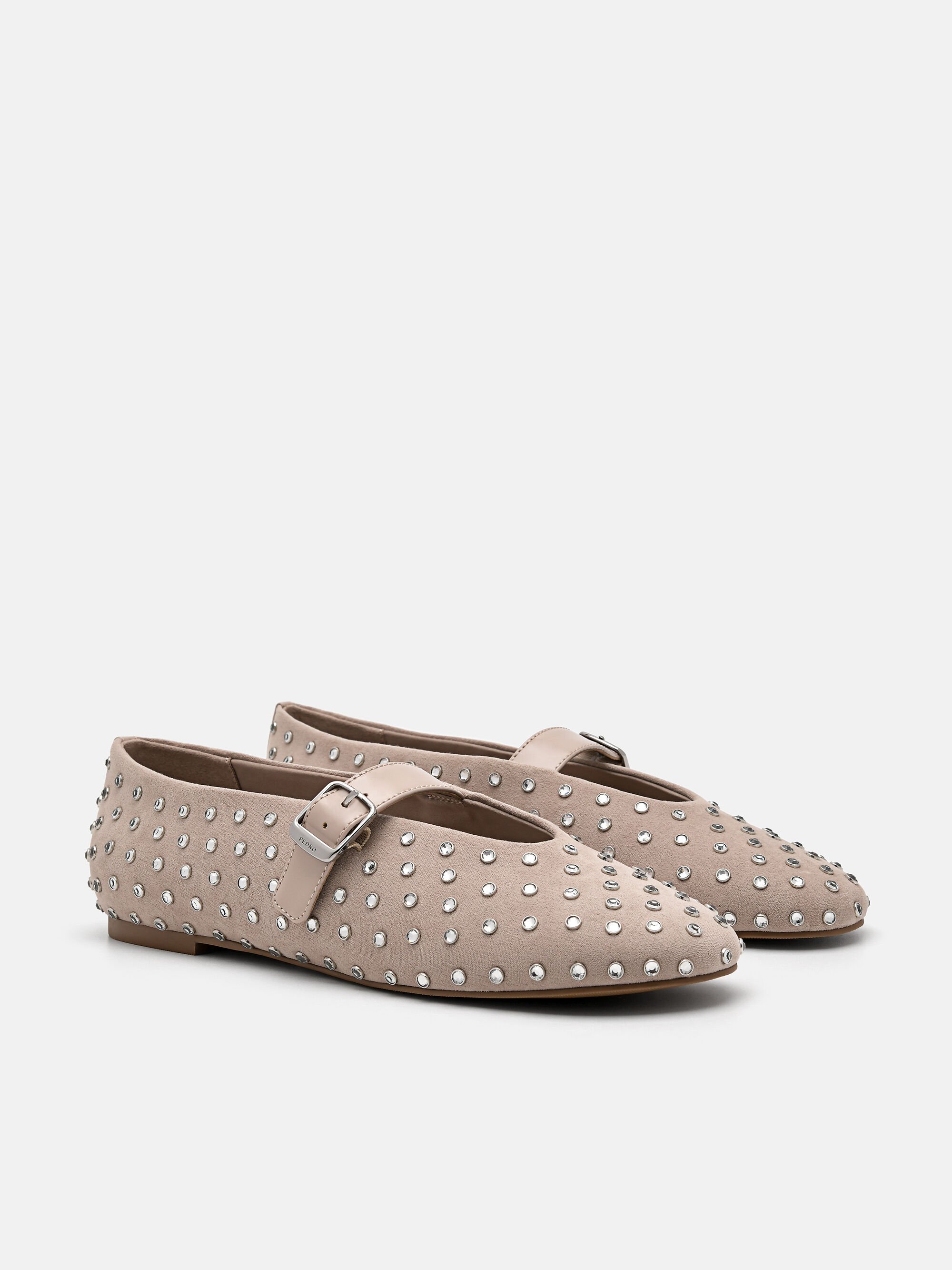 Luma Embellished Mary Janes, Taupe