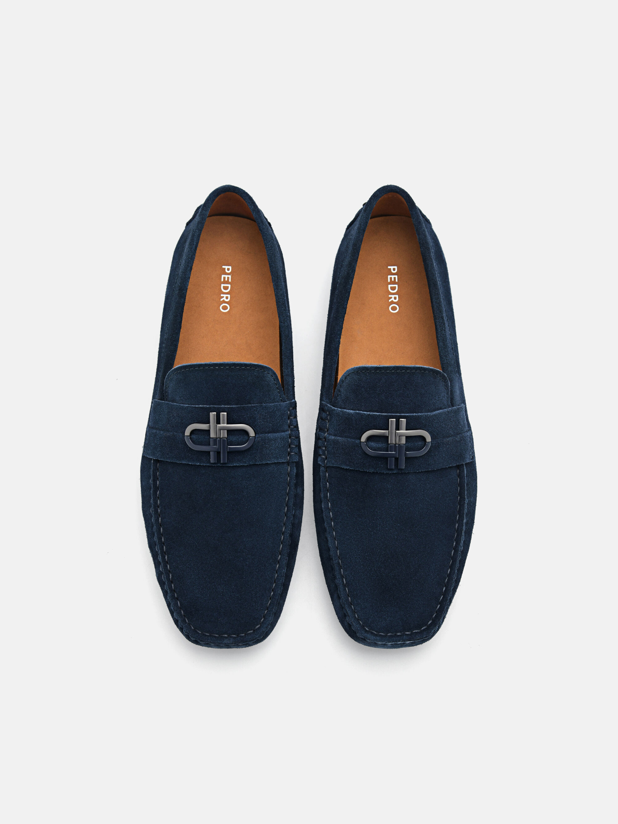 PEDRO Icon Leather Driving Shoes, Navy