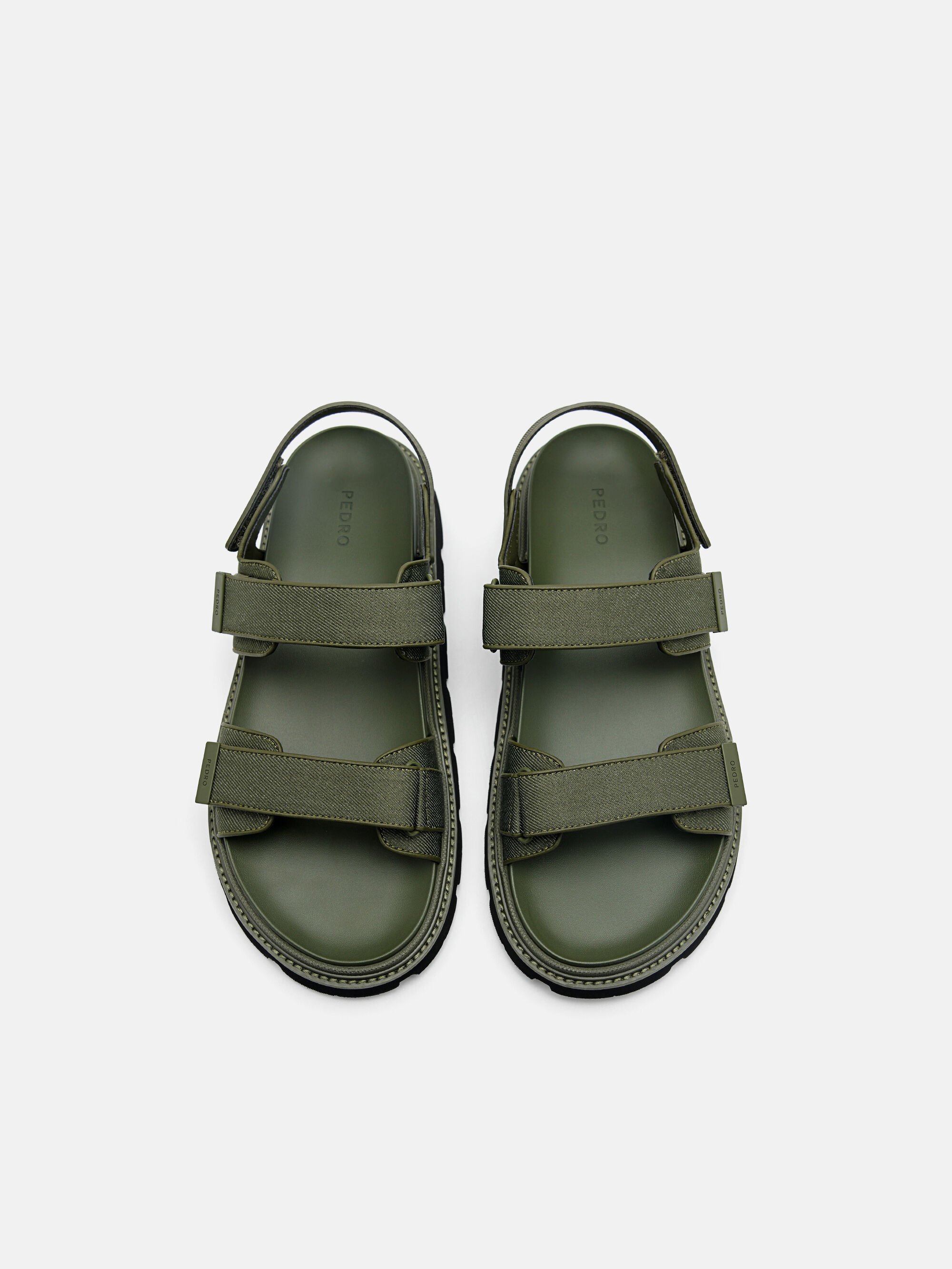 Bryson Backstrap Sandals, Military Green