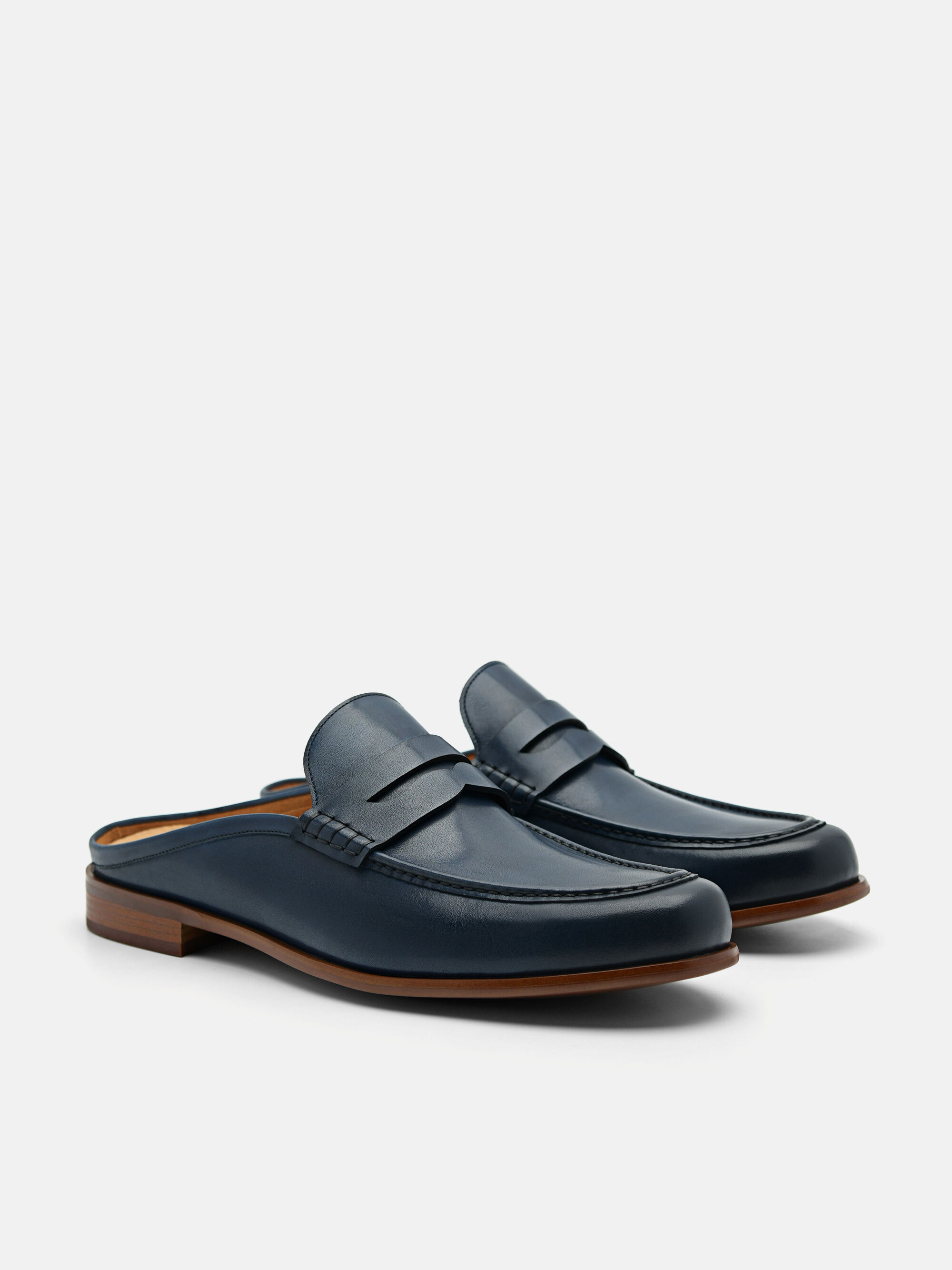 Blake Leather Slip-On Loafers, Navy