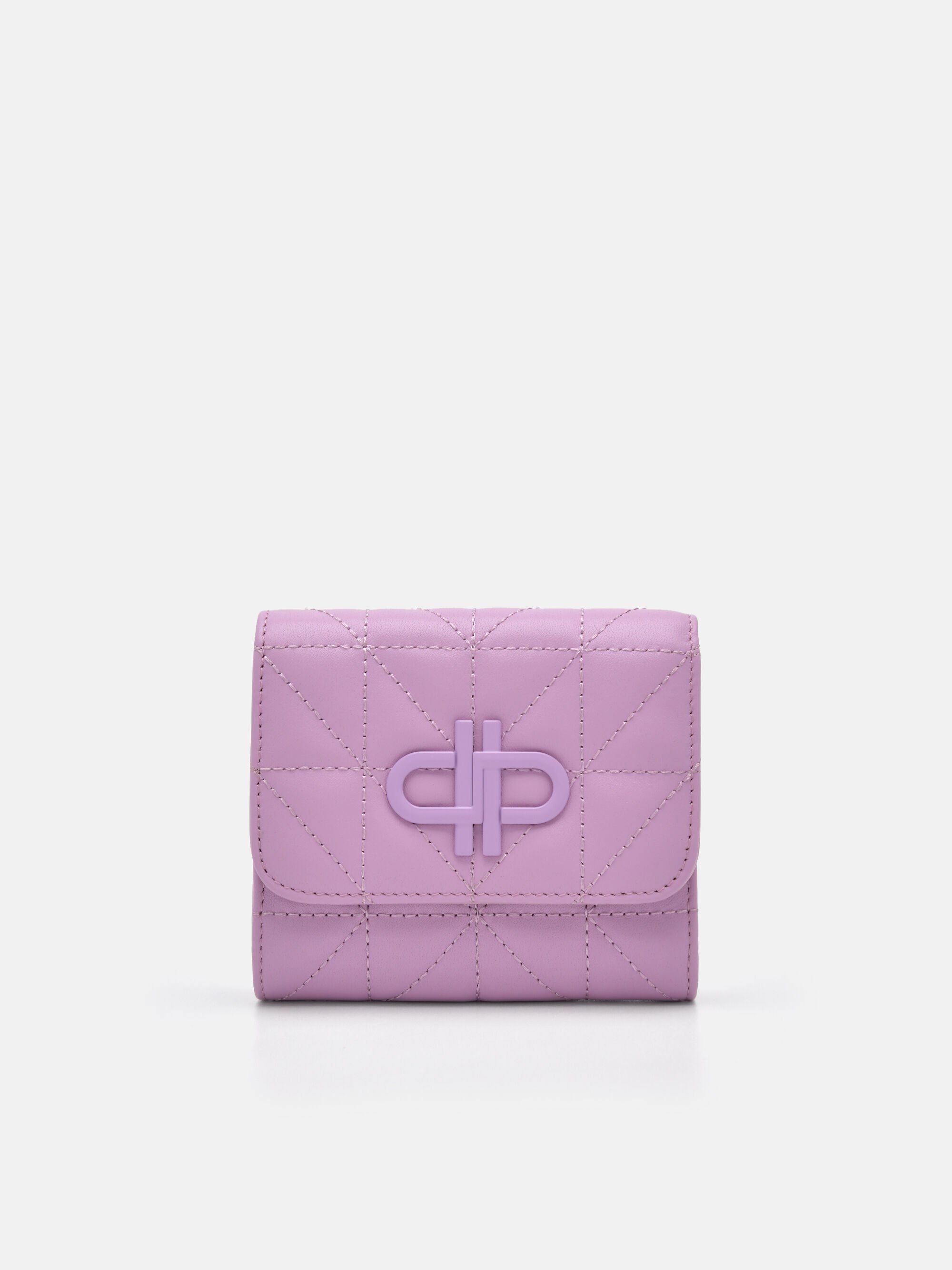 PEDRO Icon Leather Tri-Fold Wallet in Pixel, Purple