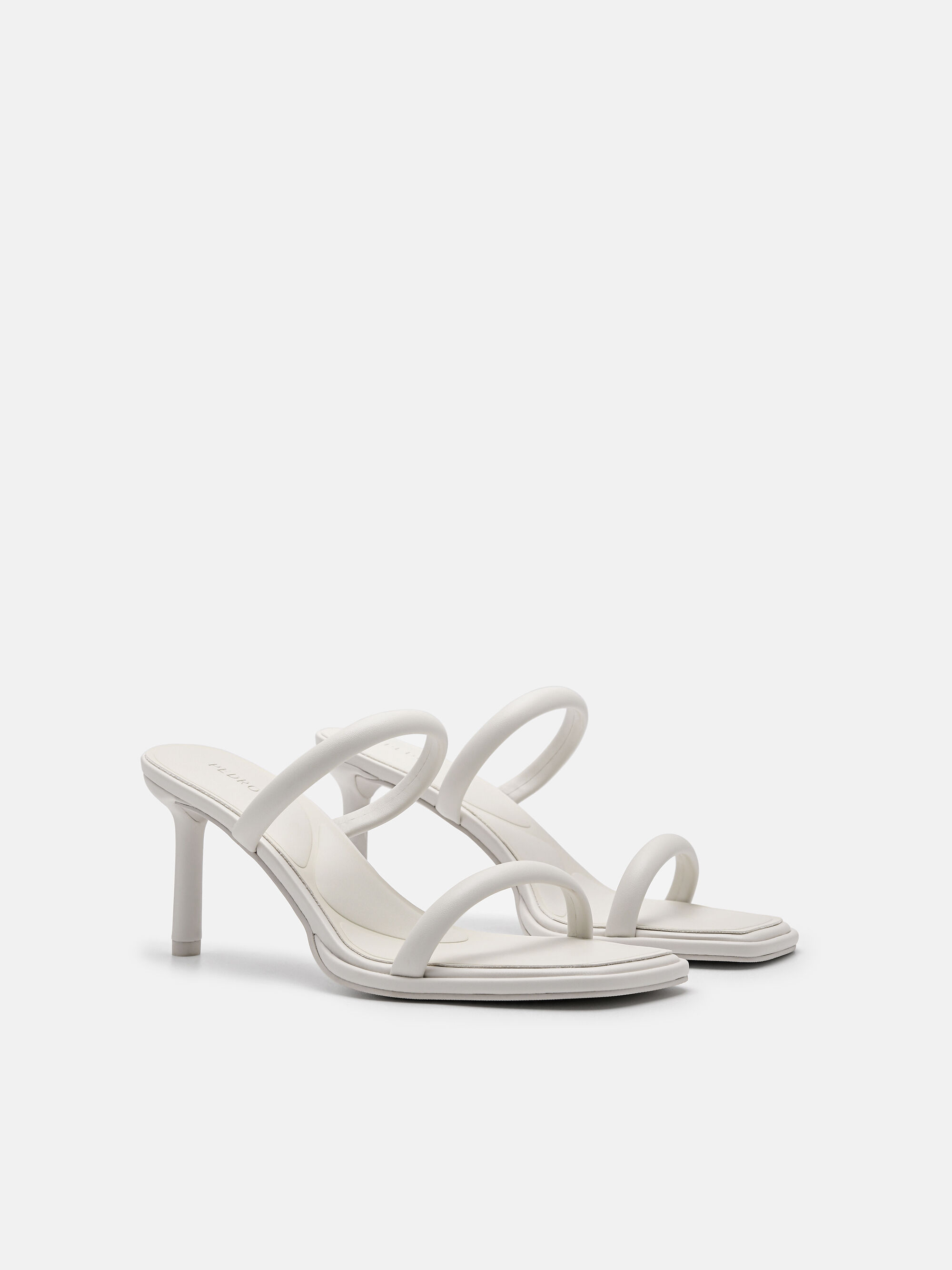 Bianca Heel Sandals, Chalk