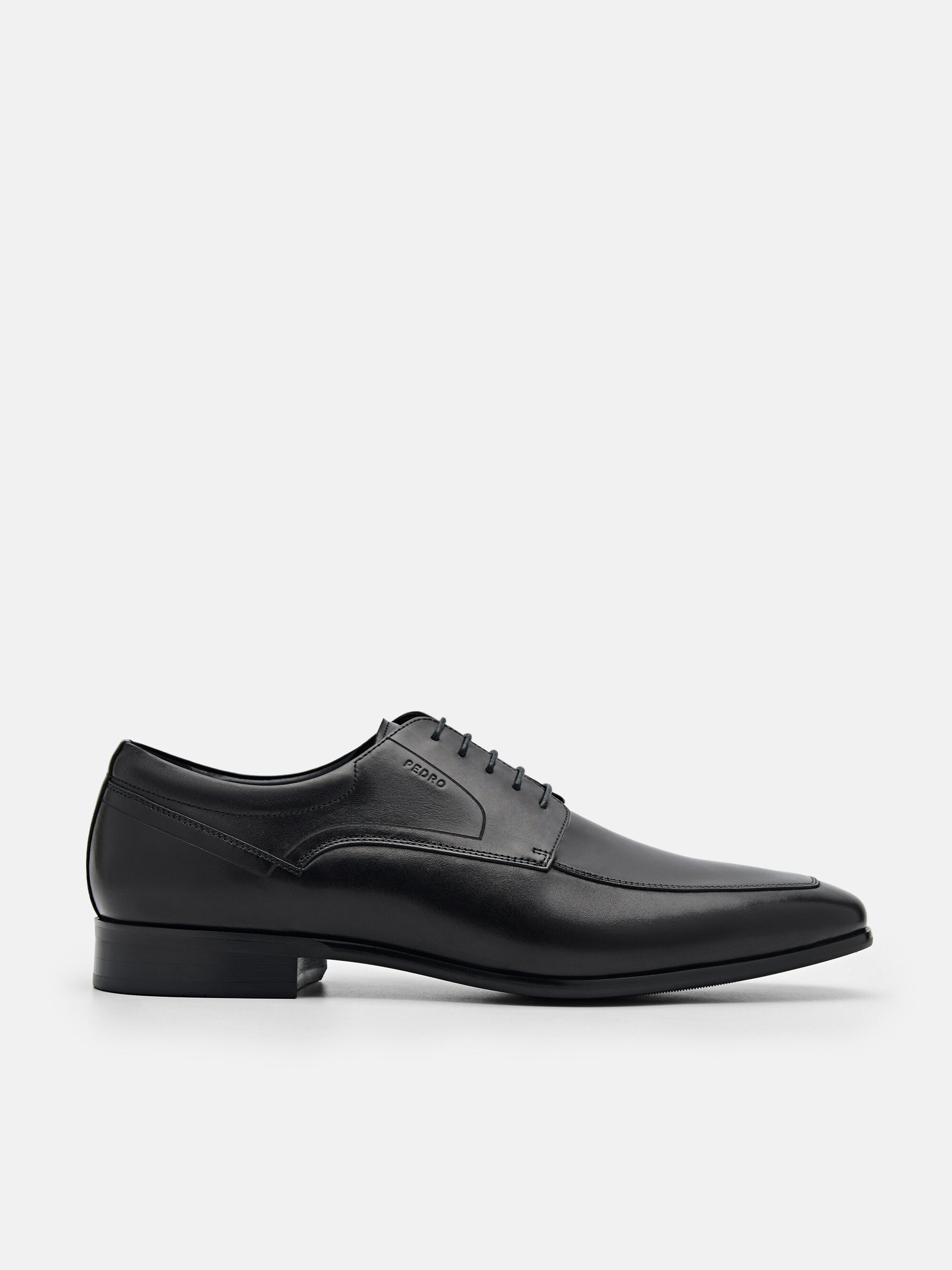 Leather Derby Shoes, Black