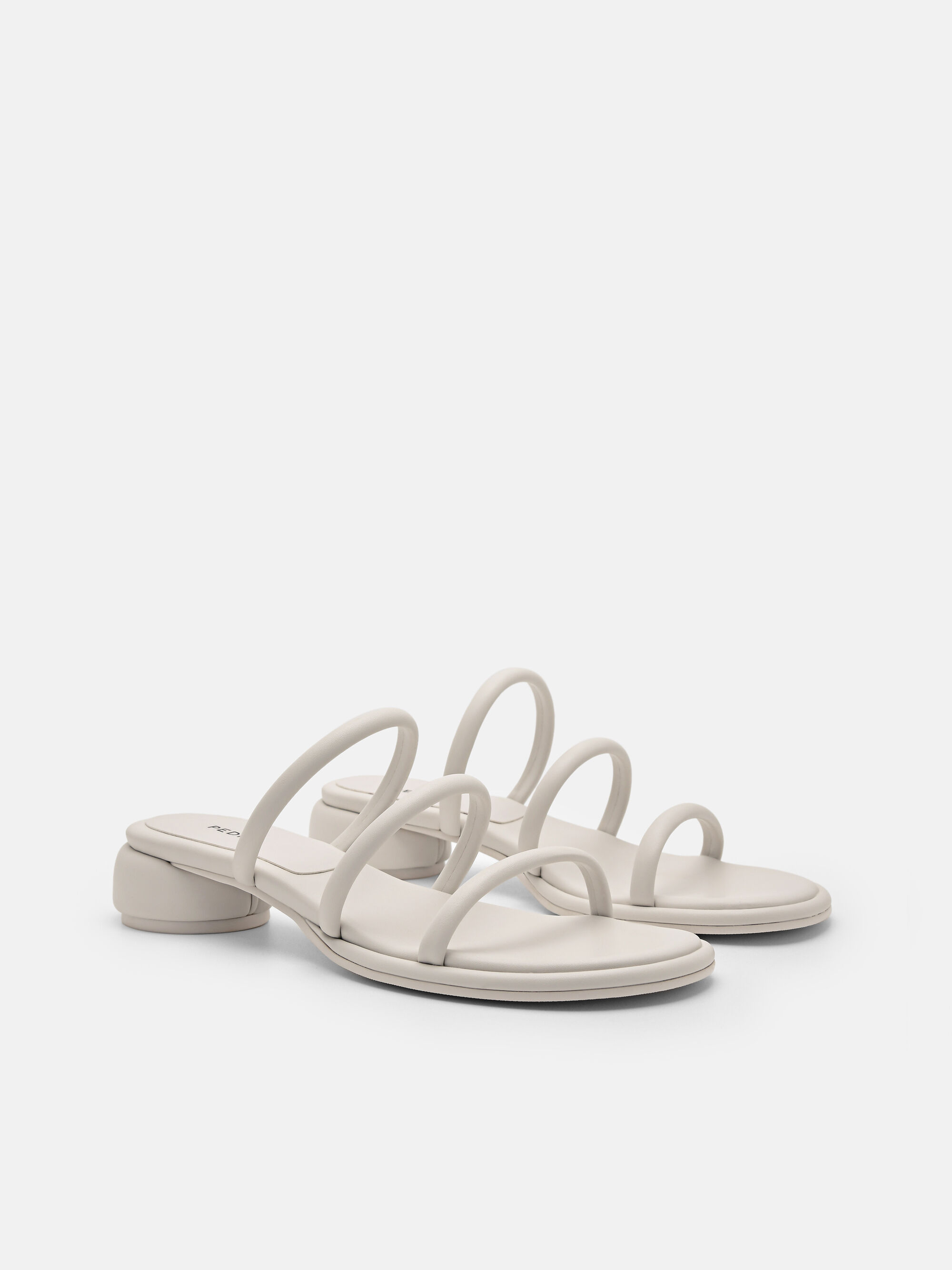 Meissa Strappy Heel Sandals, Chalk