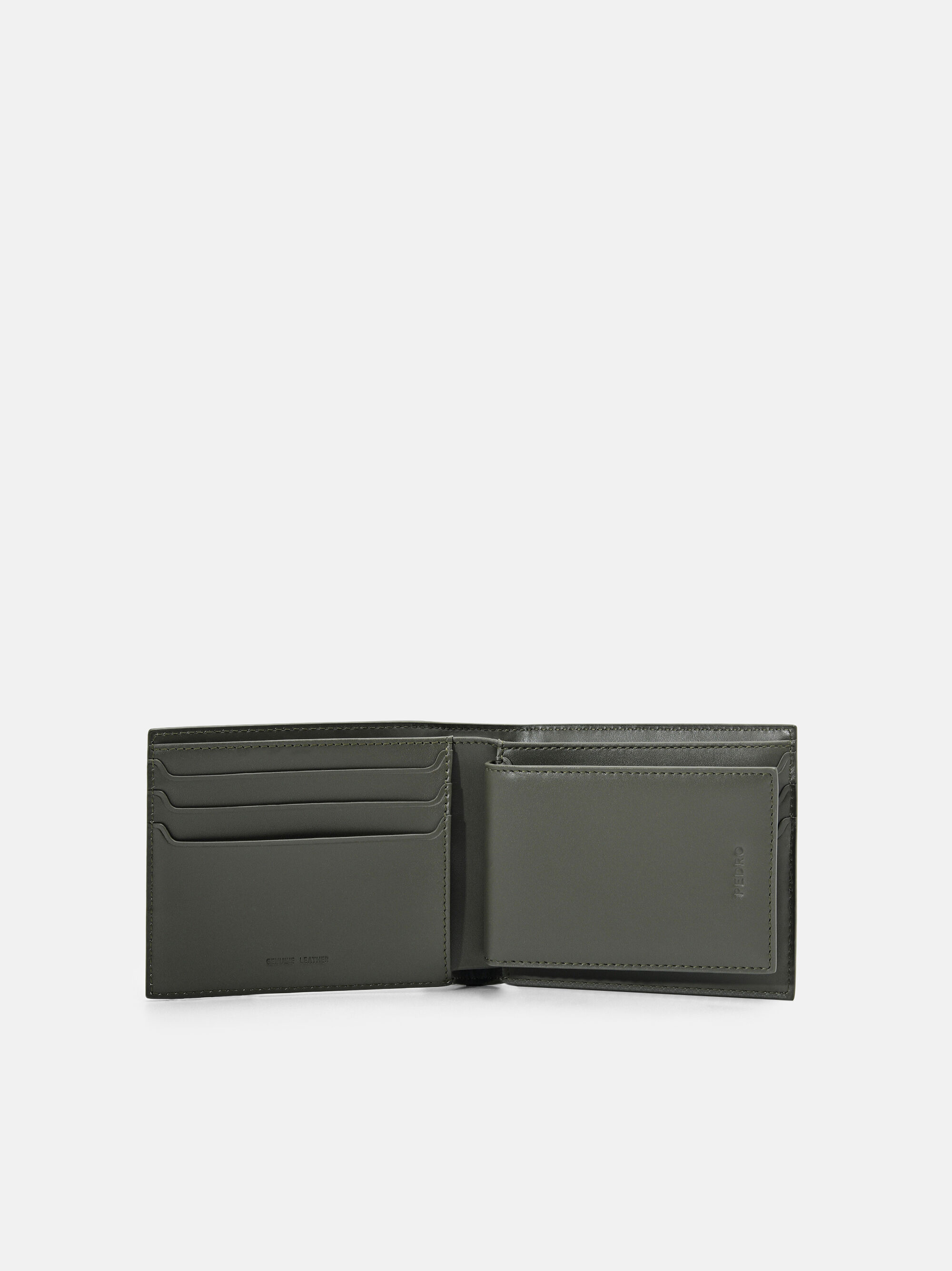 PEDRO Icon Leather Bi-Fold Wallet with Insert, Olive