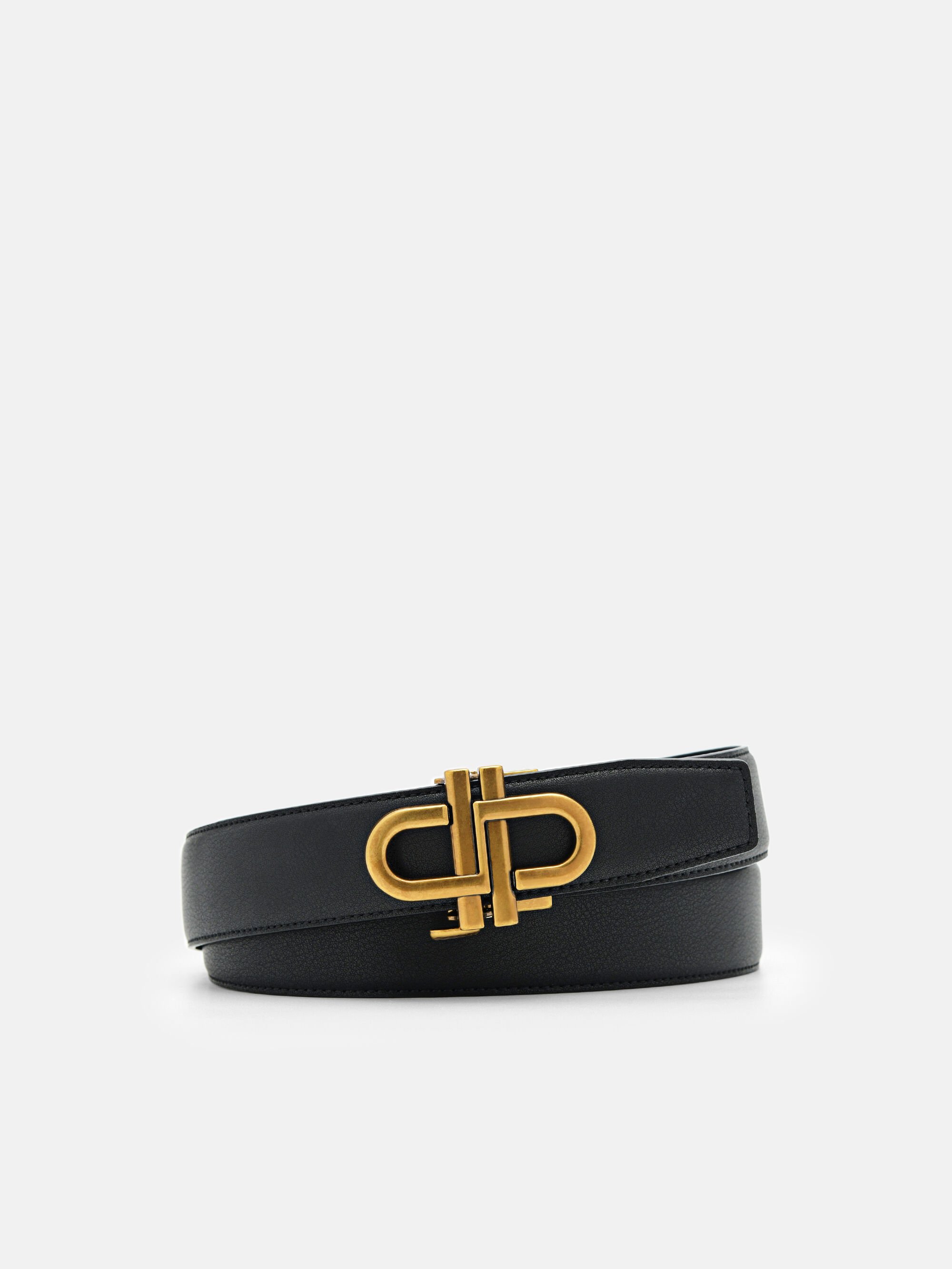 PEDRO Icon Leather Automatic Belt, Black