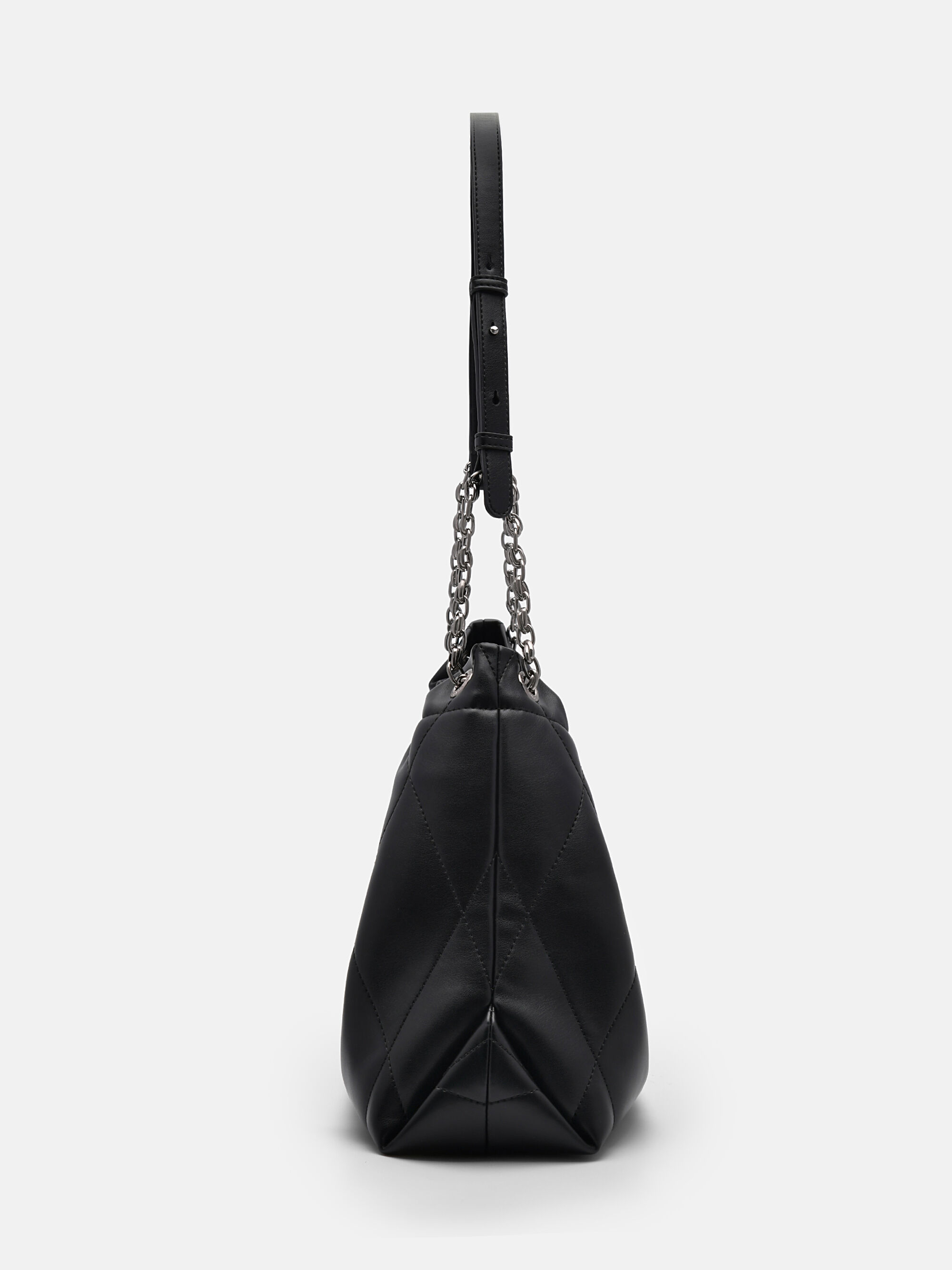 Kaia Quilted Shoulder Bag, Black