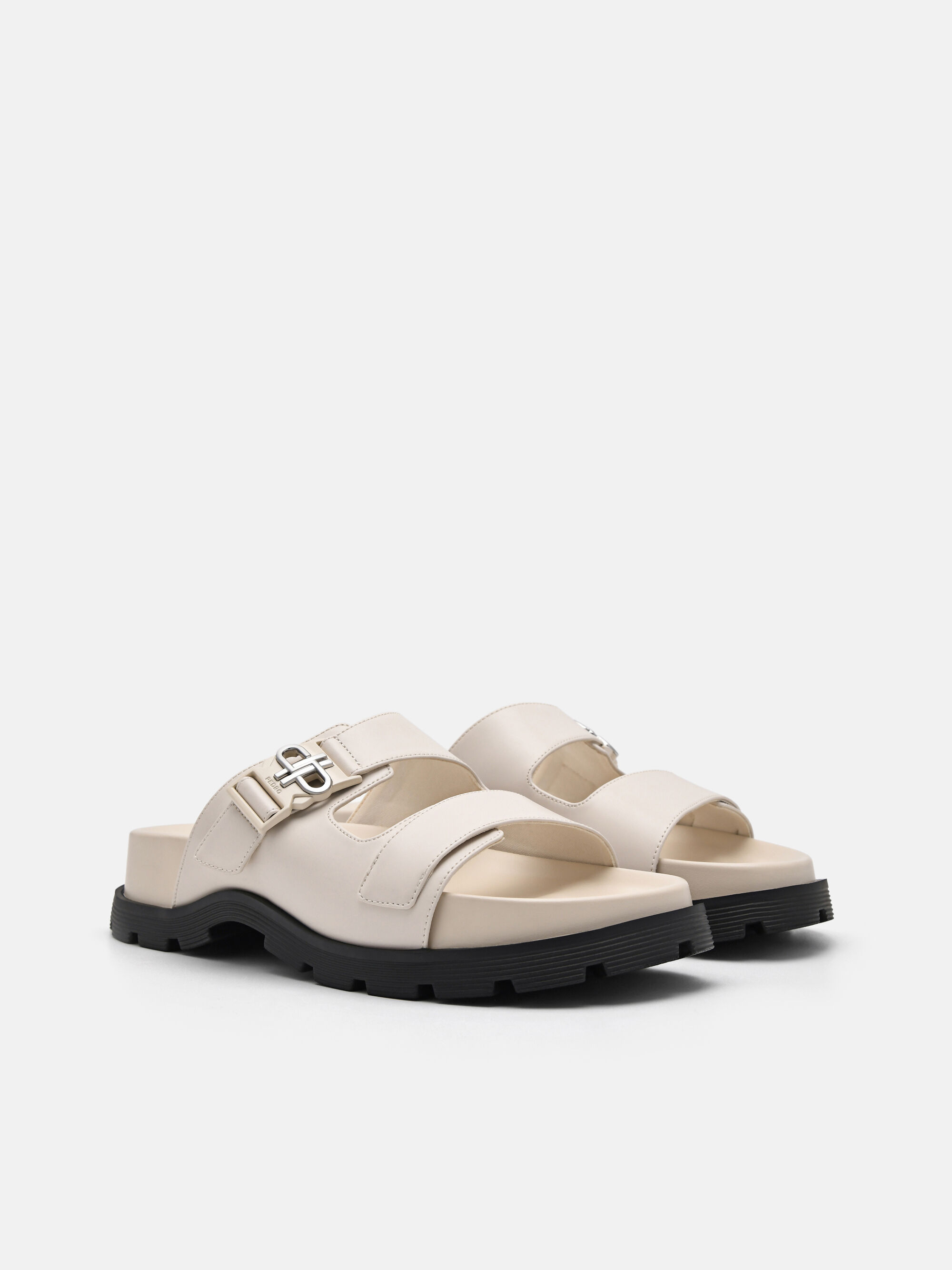 PEDRO Icon Buckle Sandals, Chalk