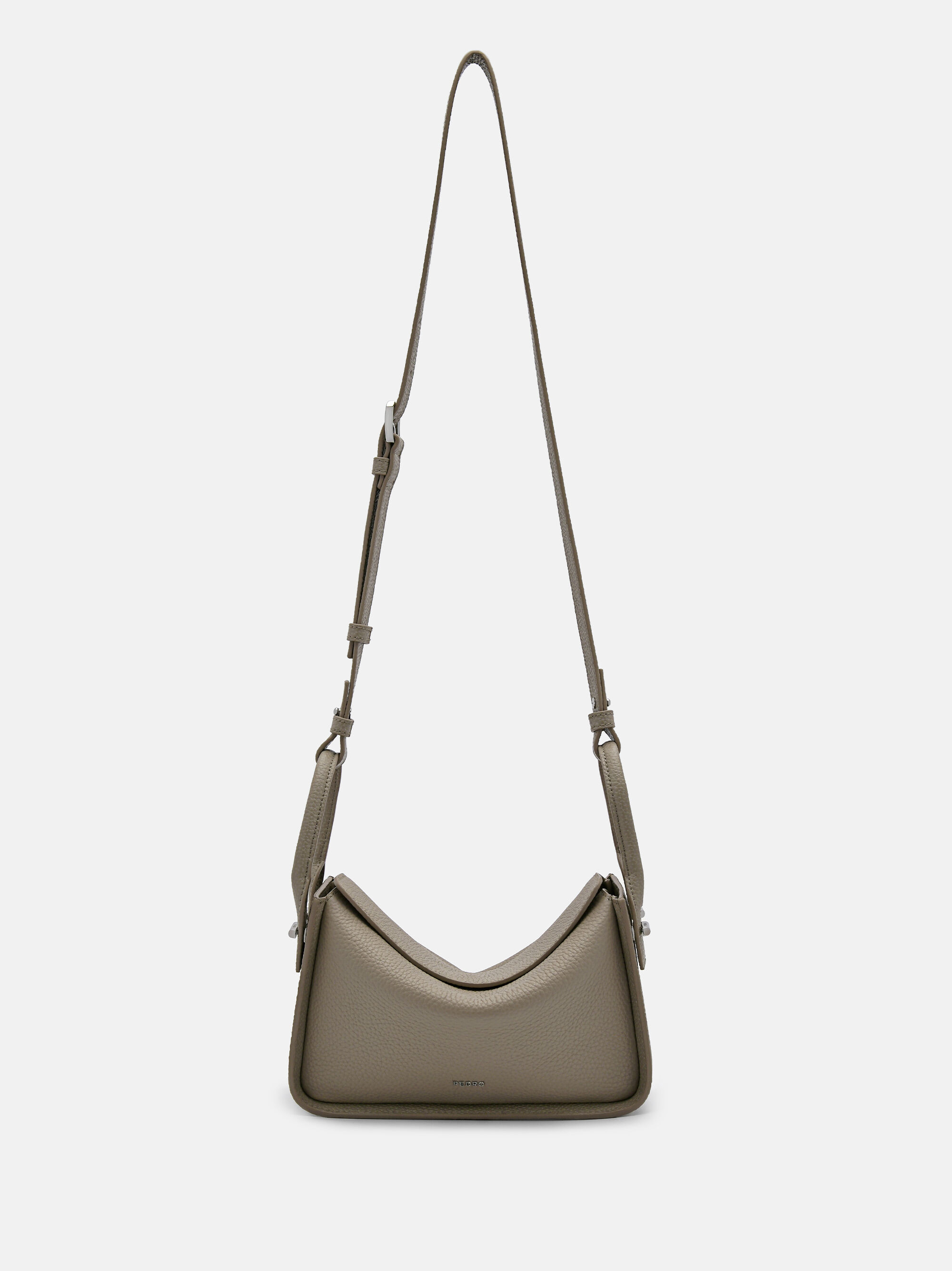 Taupe Demi Leather Shoulder Bag - PEDRO MY