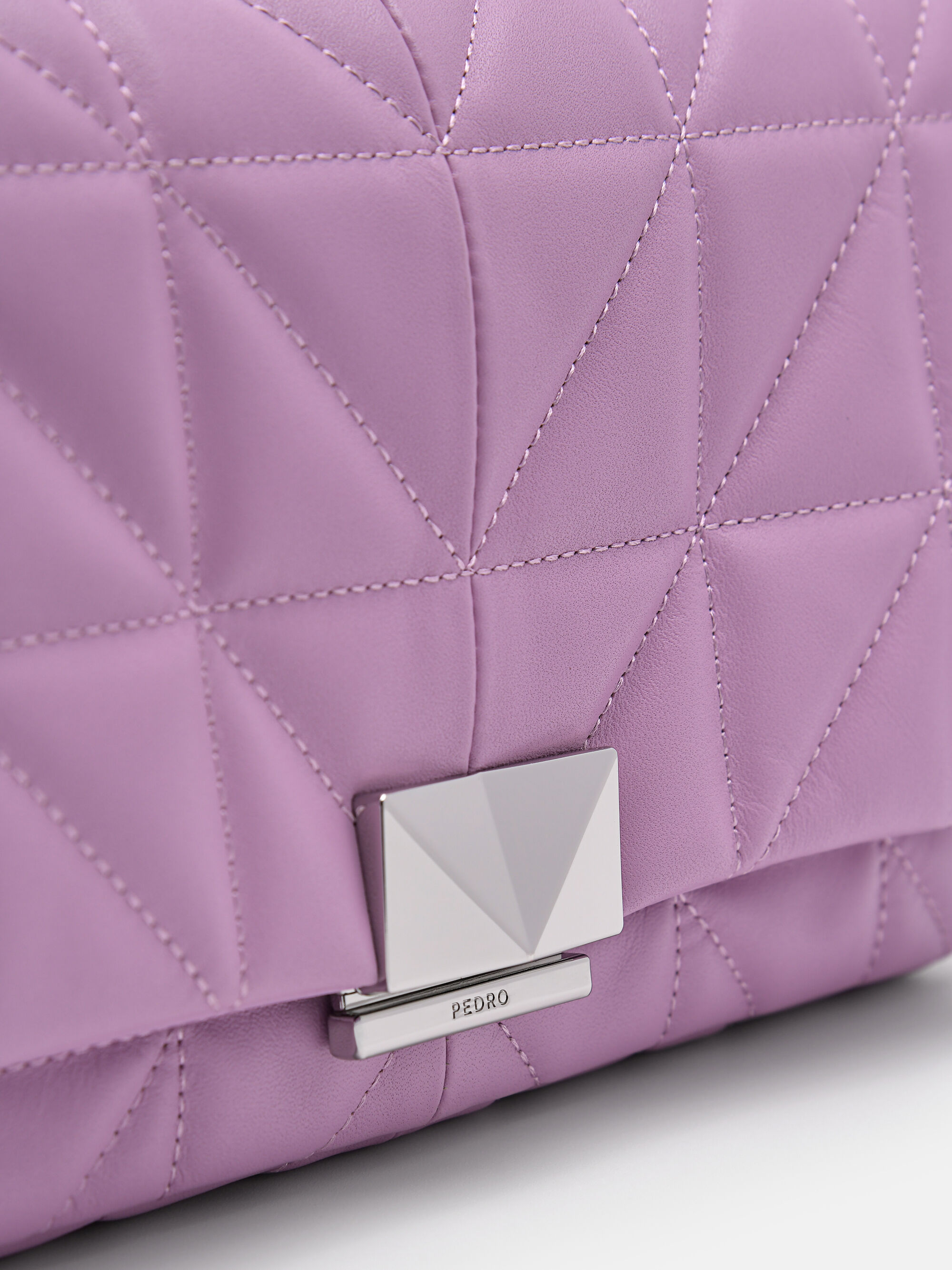 PEDRO Studio Leather Shoulder Bag in Pixel, Purple