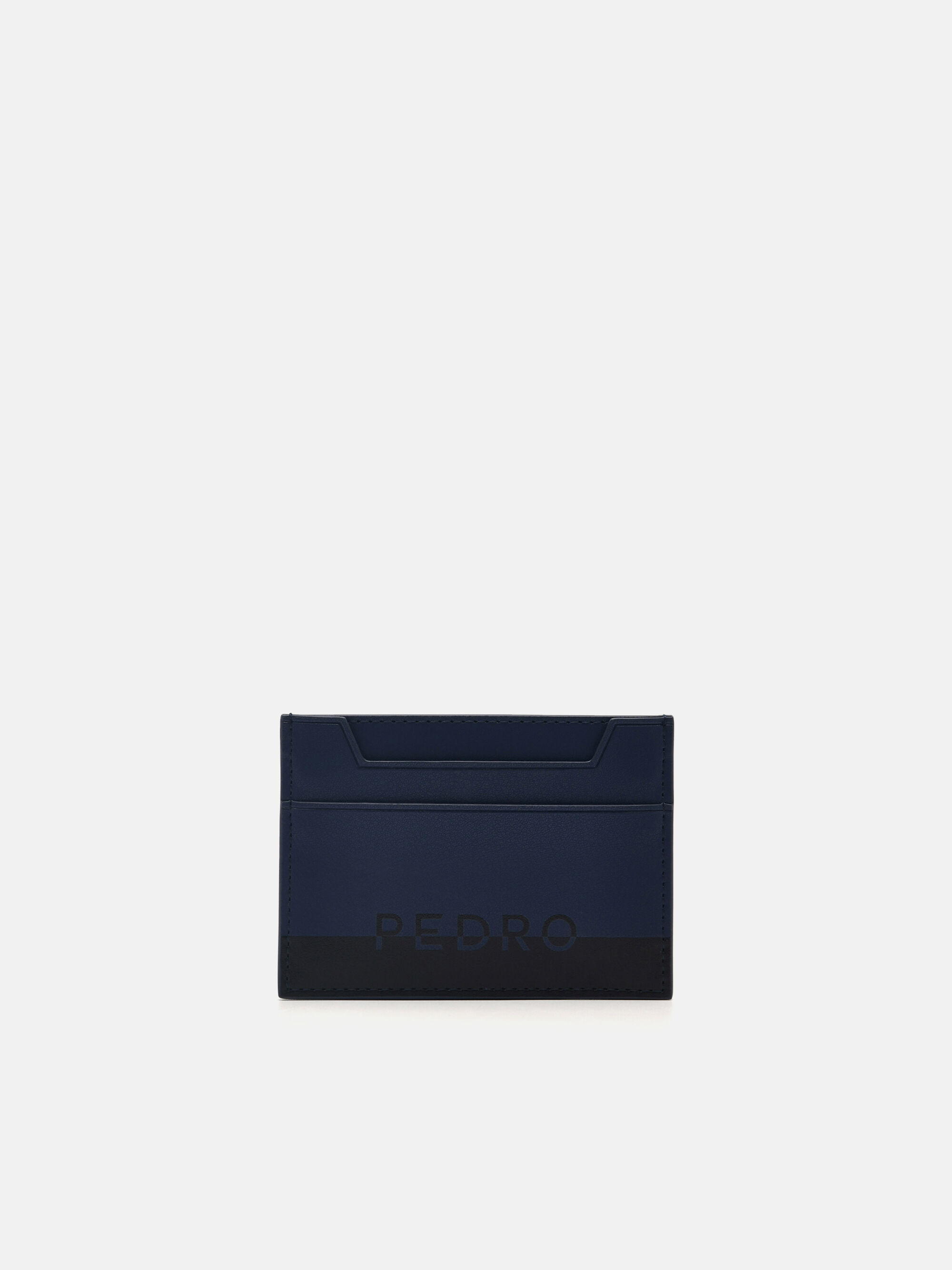 Leather Card Holder, Navy