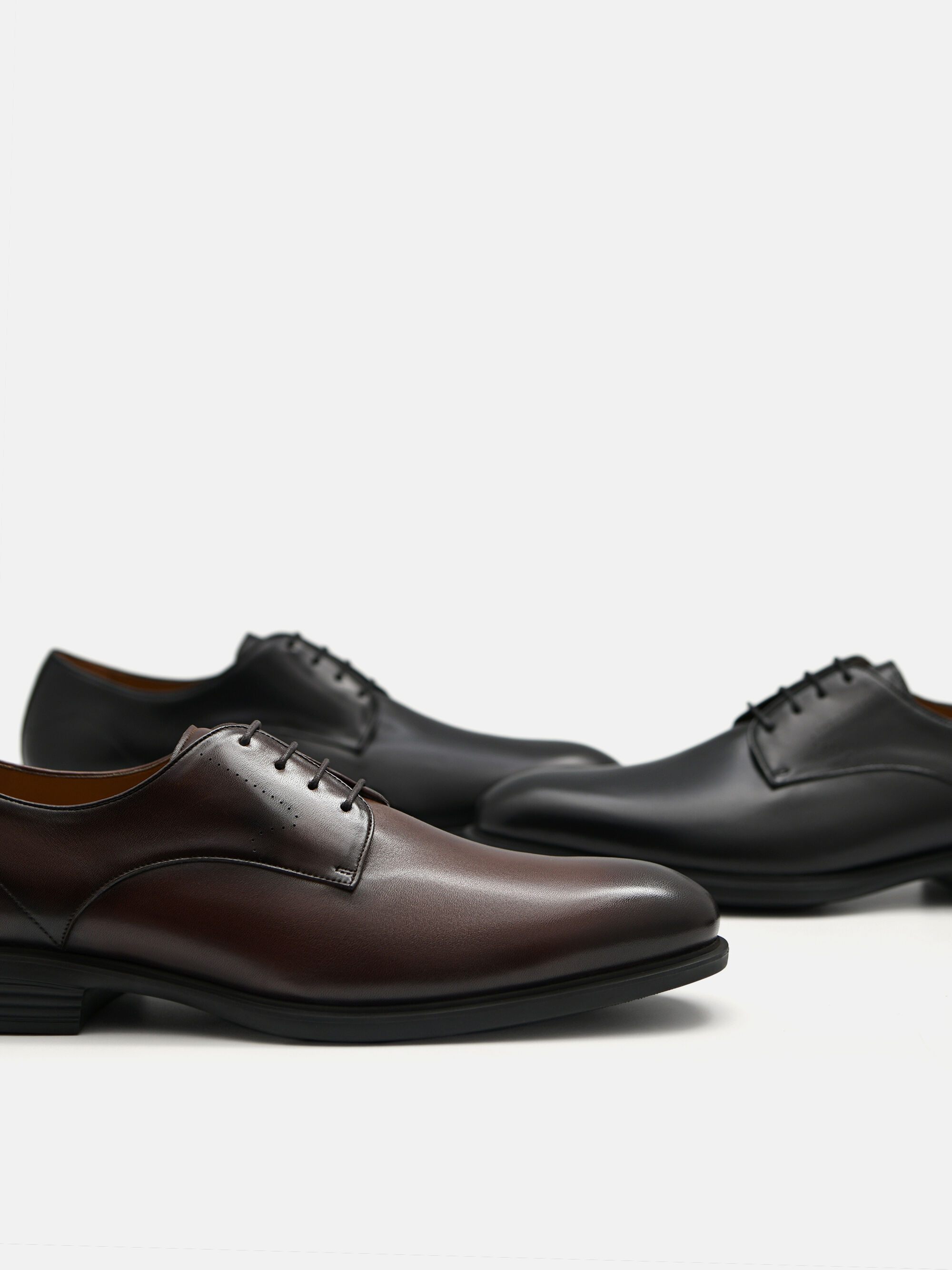 Altitude Leather Derby Shoes, Black