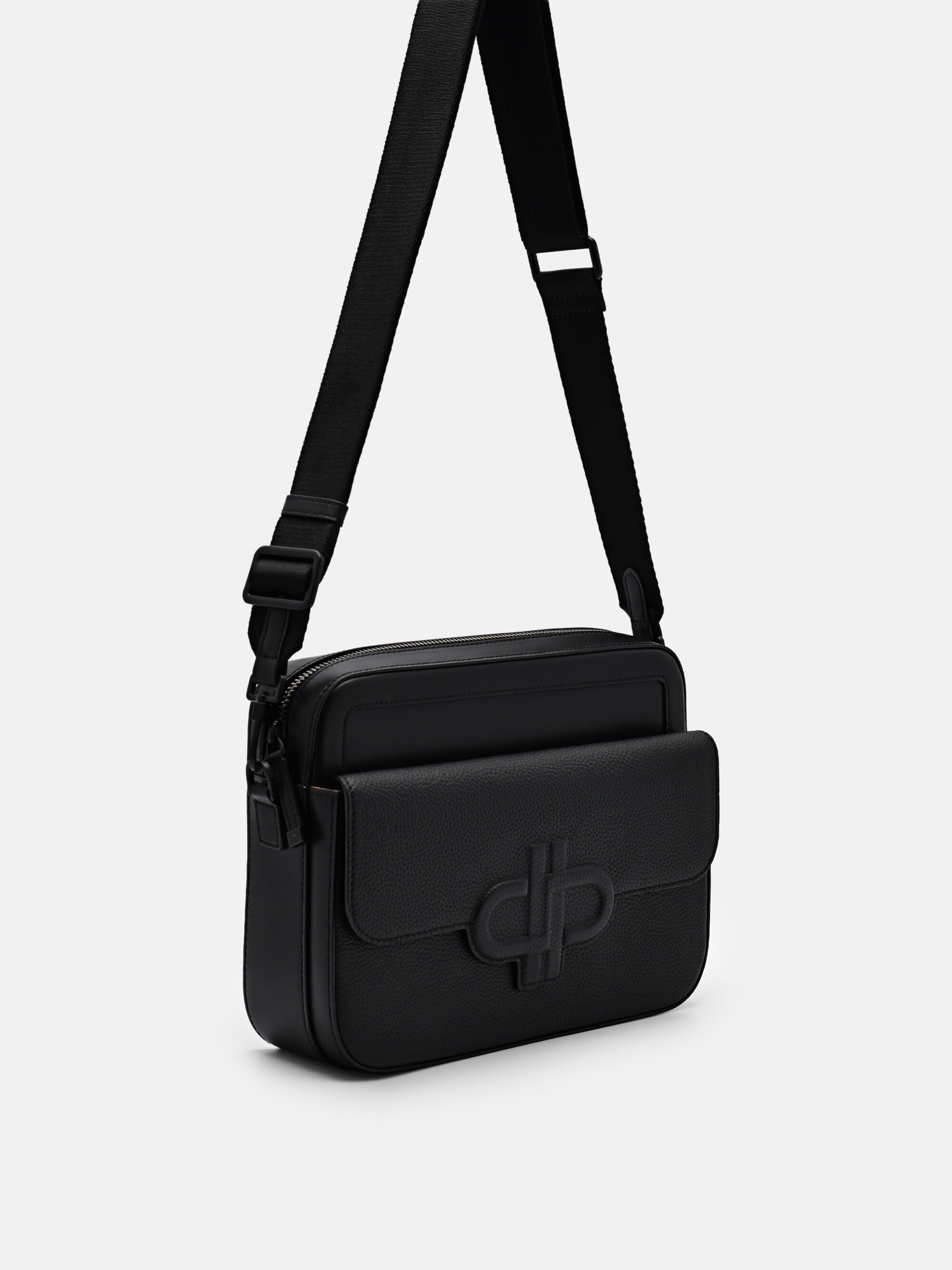 PEDRO Icon Leather Sling Bag, Black