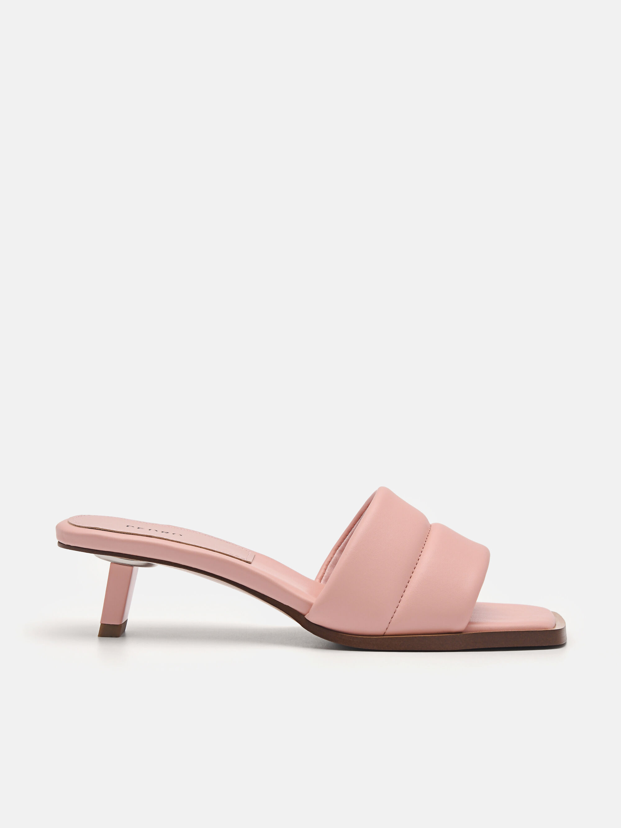 Heel Slip-On Sandals, Blush