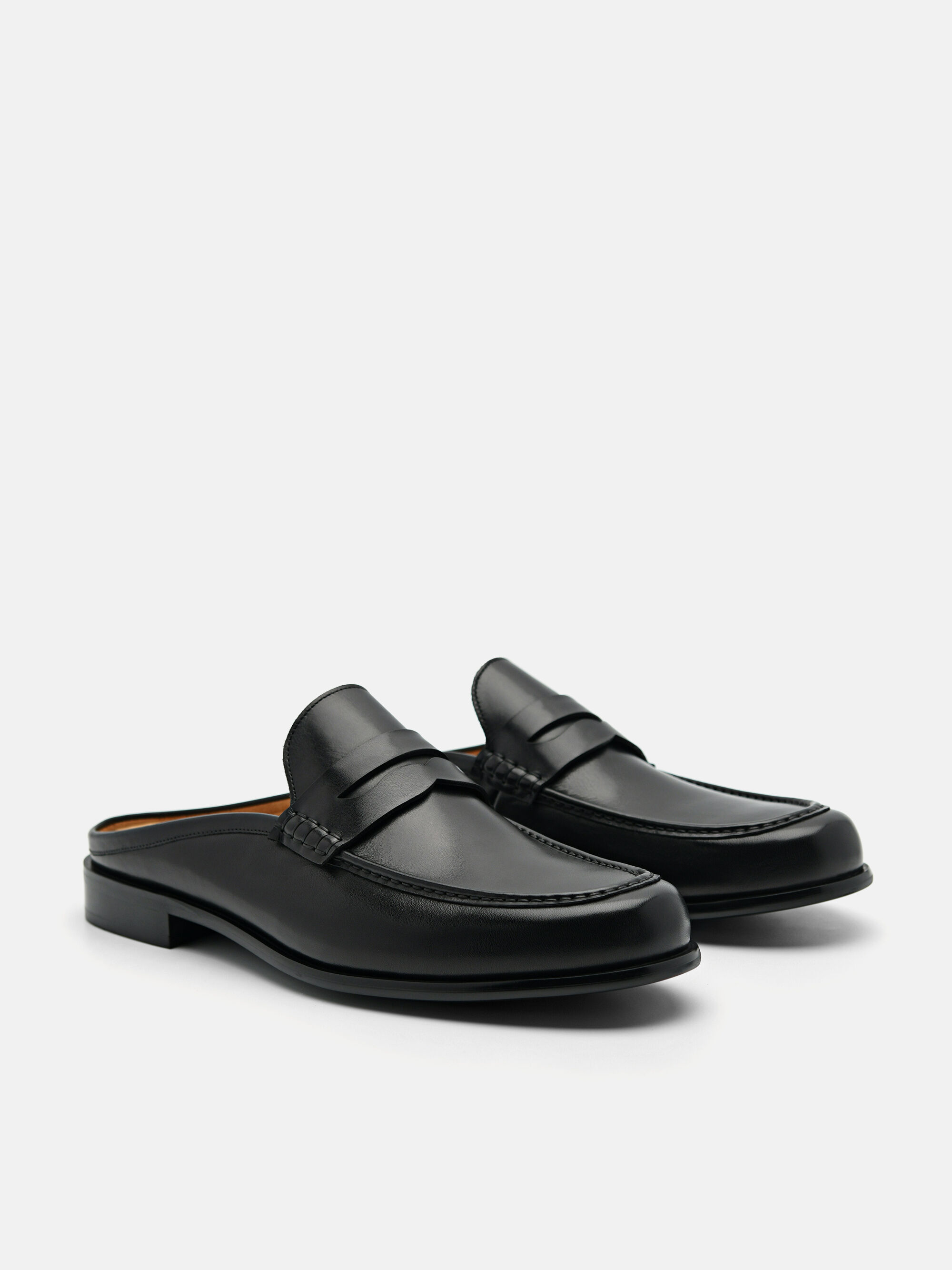 Blake Leather Slip-On Loafers, Black