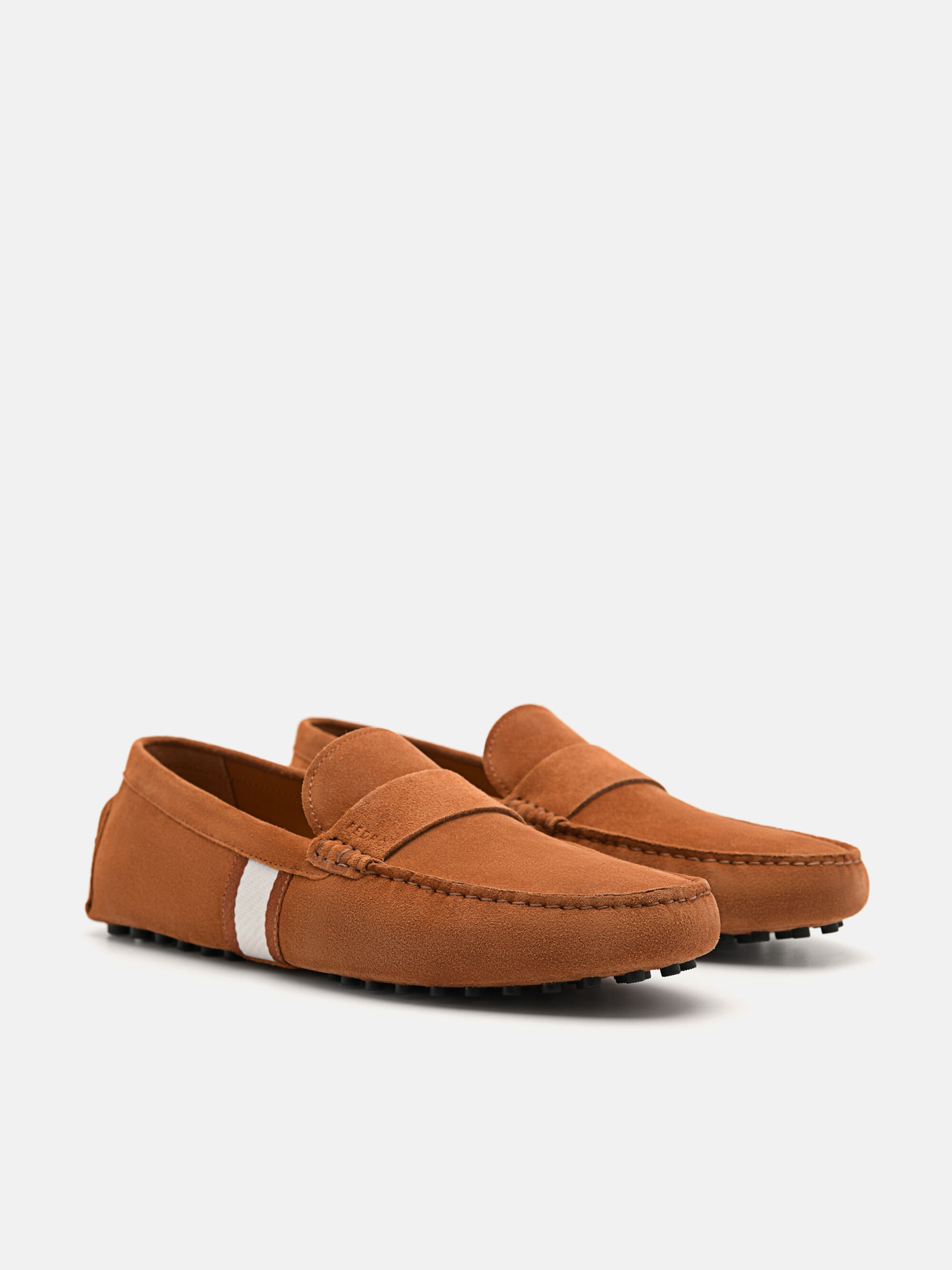 Leather Band Driving Shoes, Camel