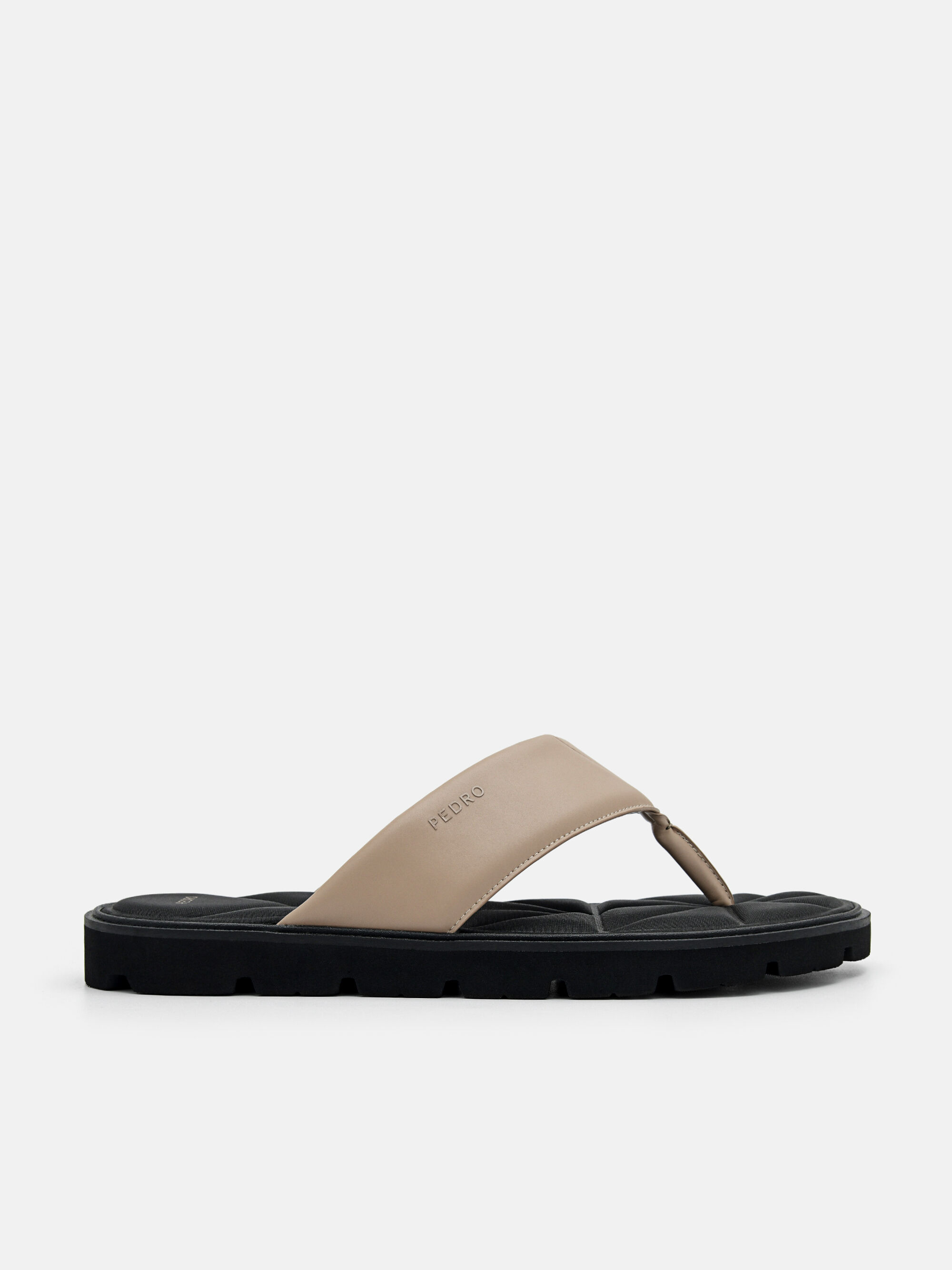 Thong Sandals in Pixel, Taupe