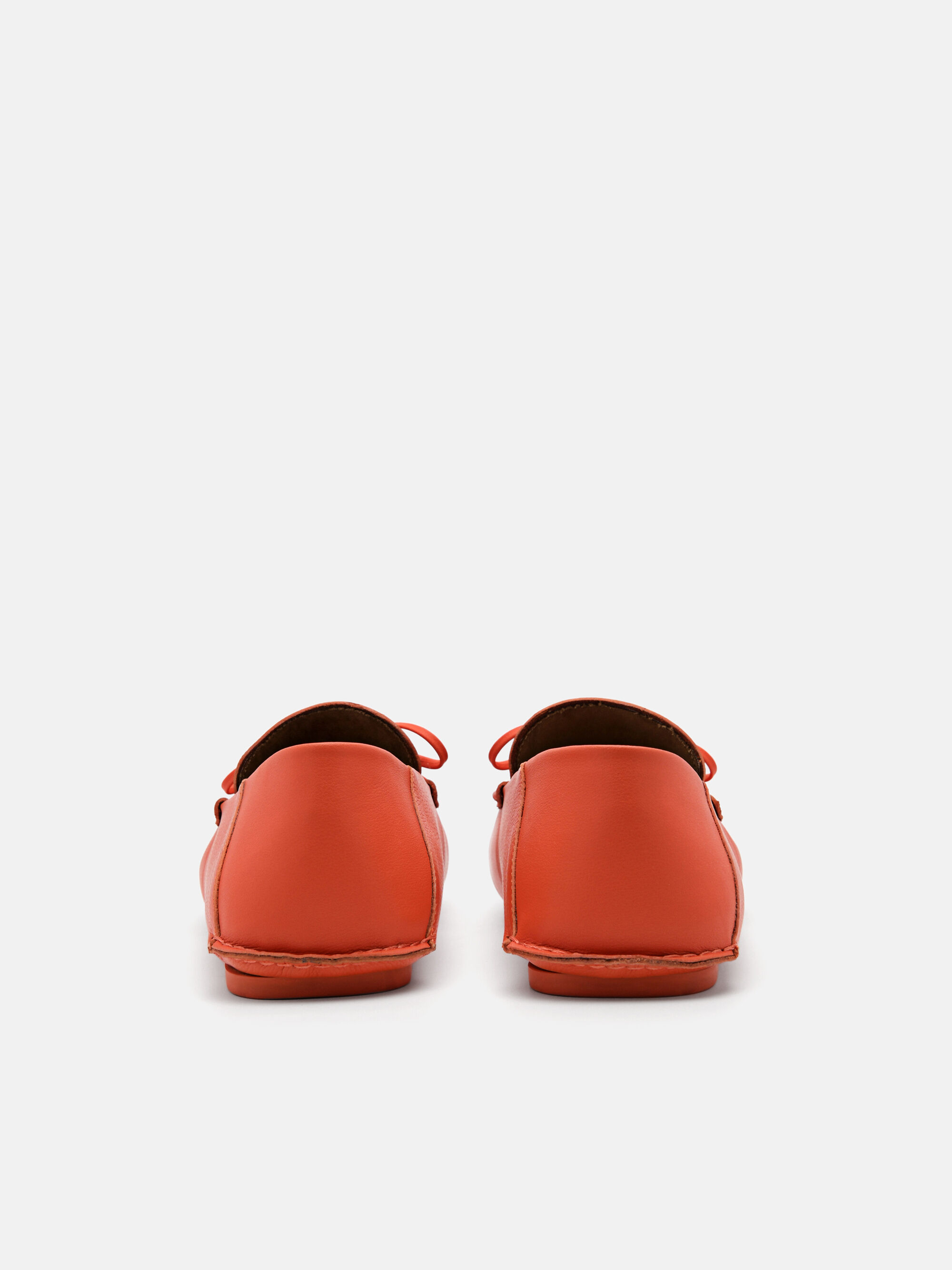 Leto Leather Driving Shoes, Orange