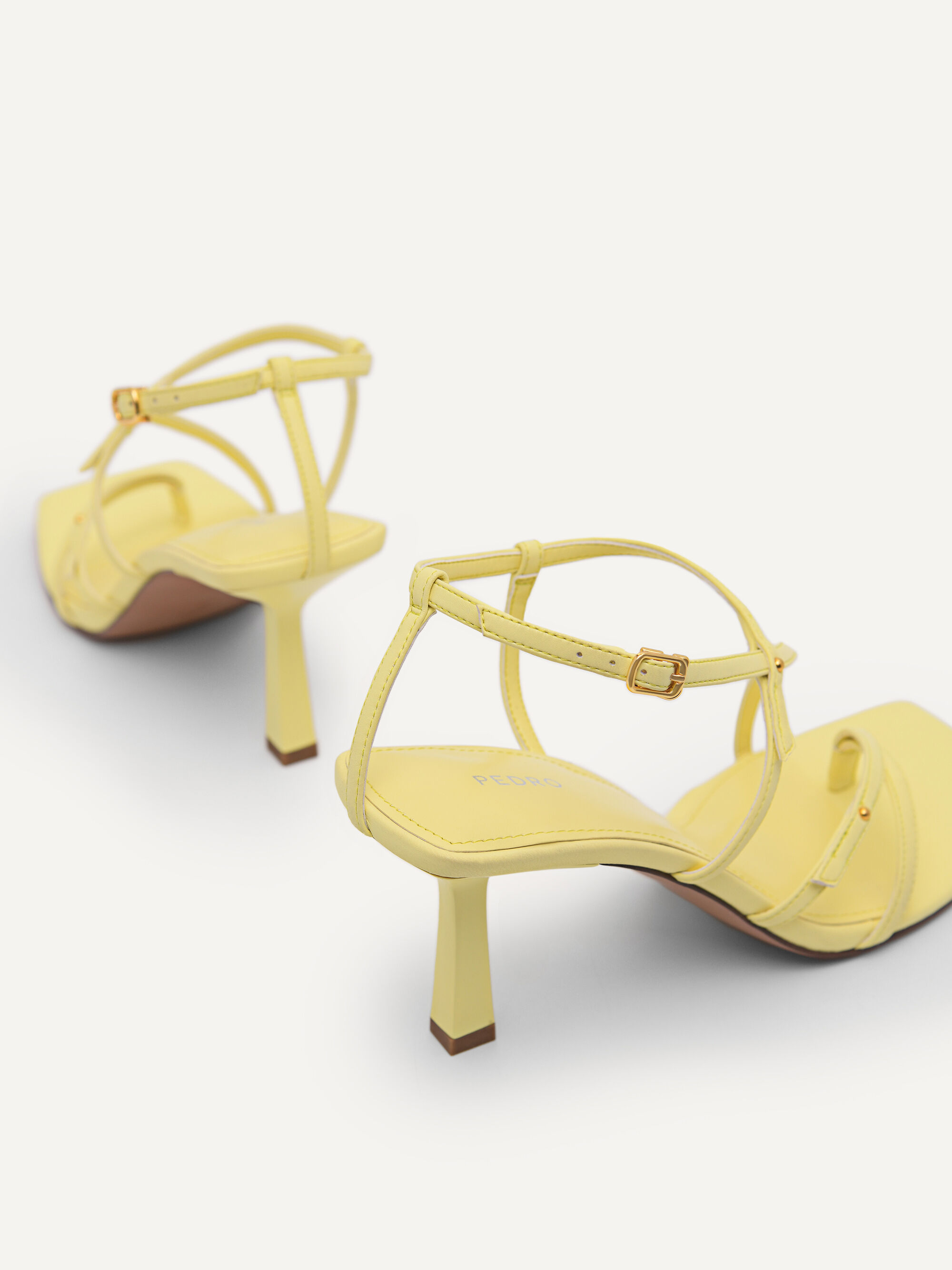 pastel yellow block heels