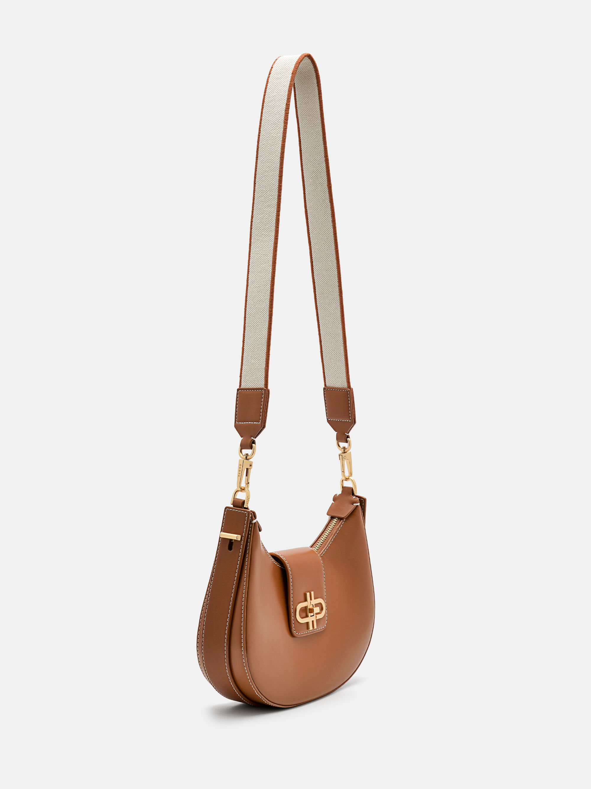 PEDRO Icon Leather Hobo Bag, Cognac