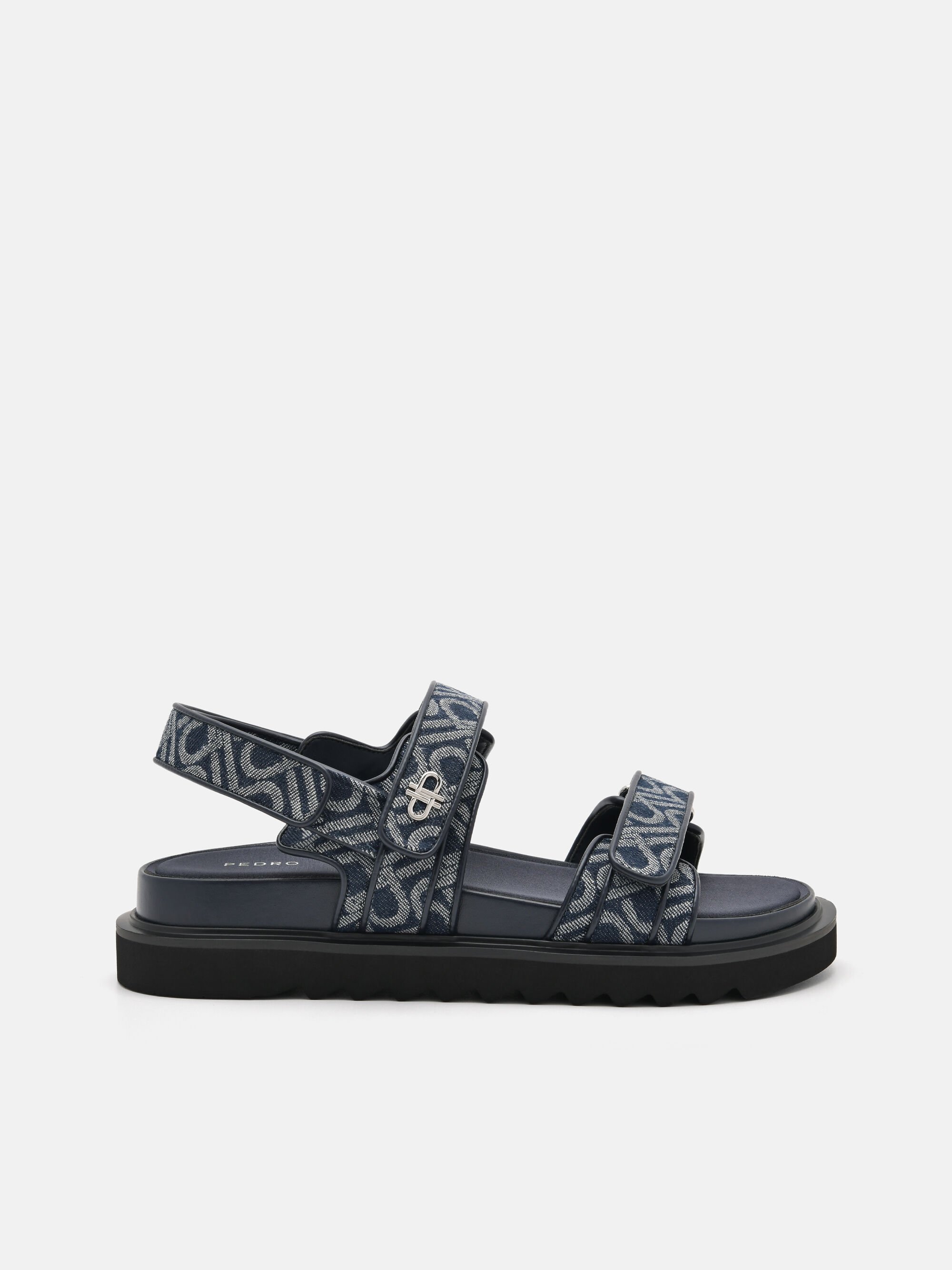 PEDRO Icon Fabric Slingback Sandals, Navy