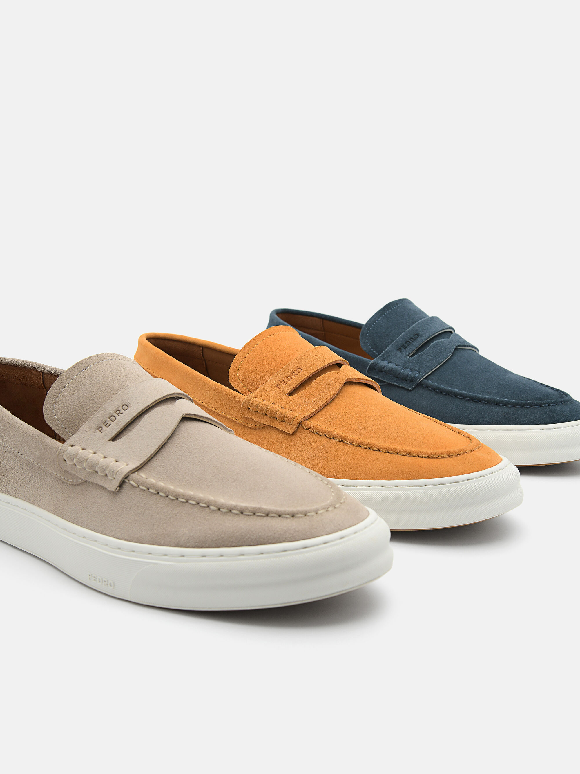 Ridge Suede Slip-On Sneakers, Blue