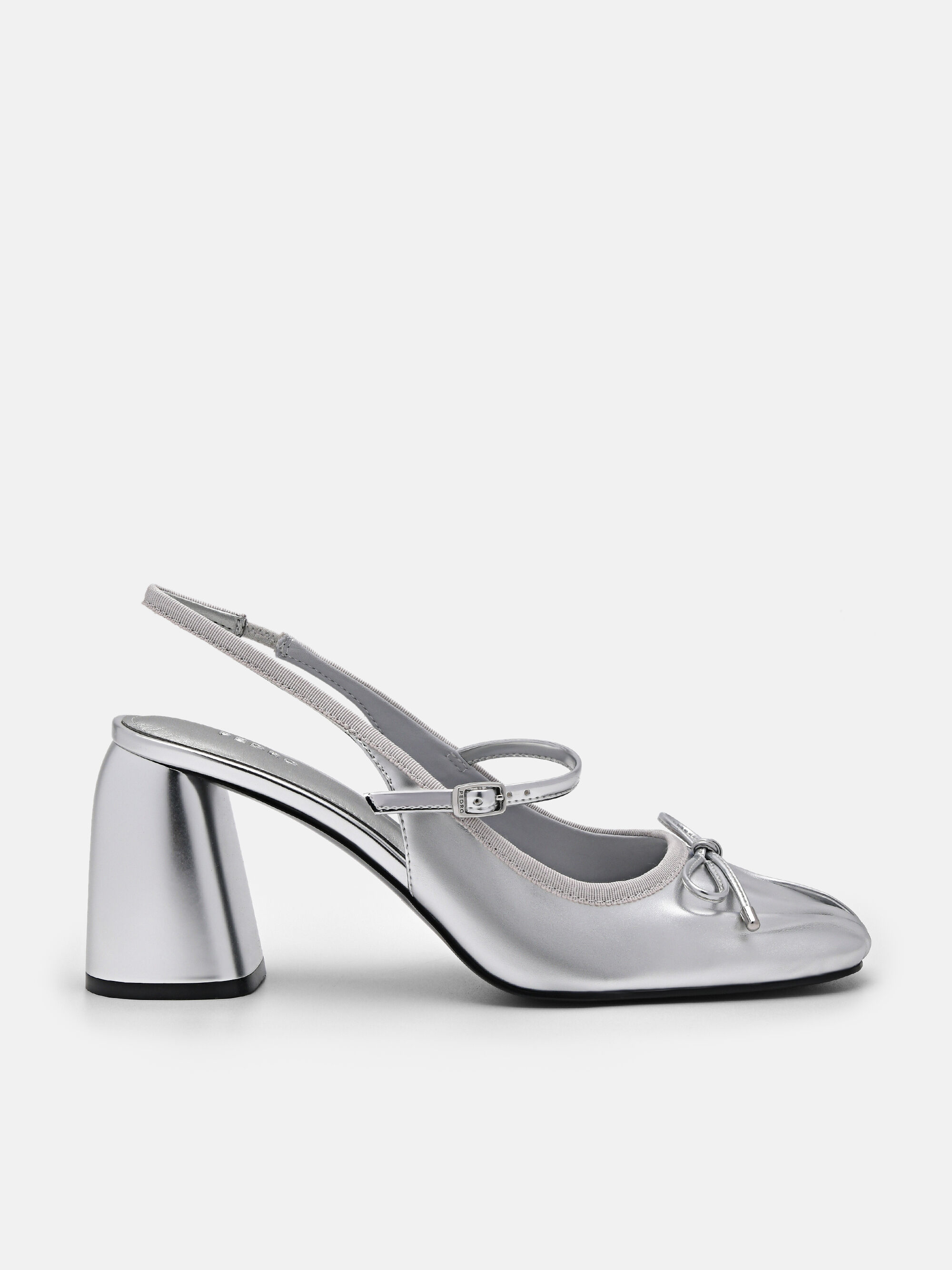 Linea Slingback Pumps, Silver