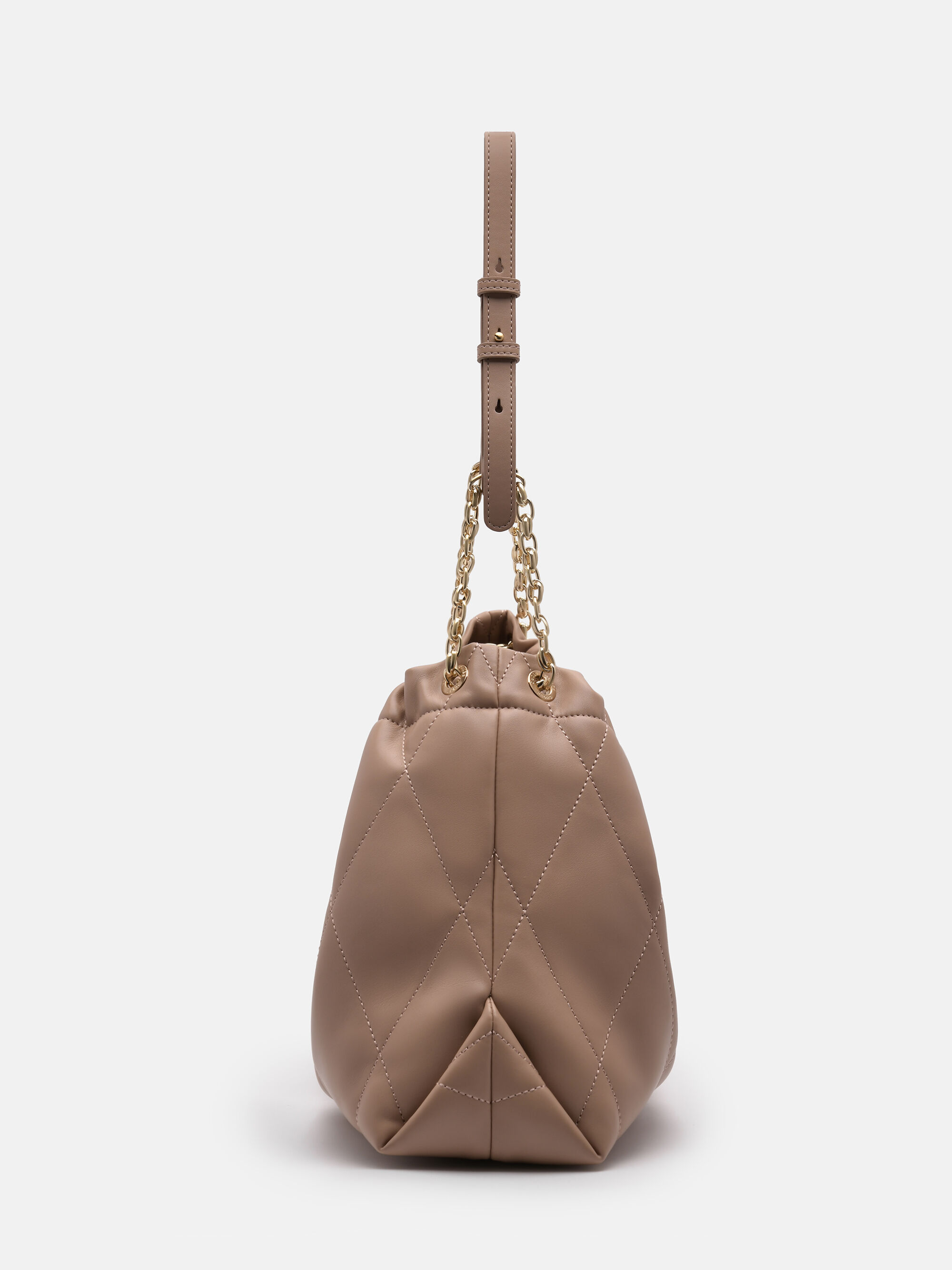 Kaia Quilted Shoulder Bag, Taupe