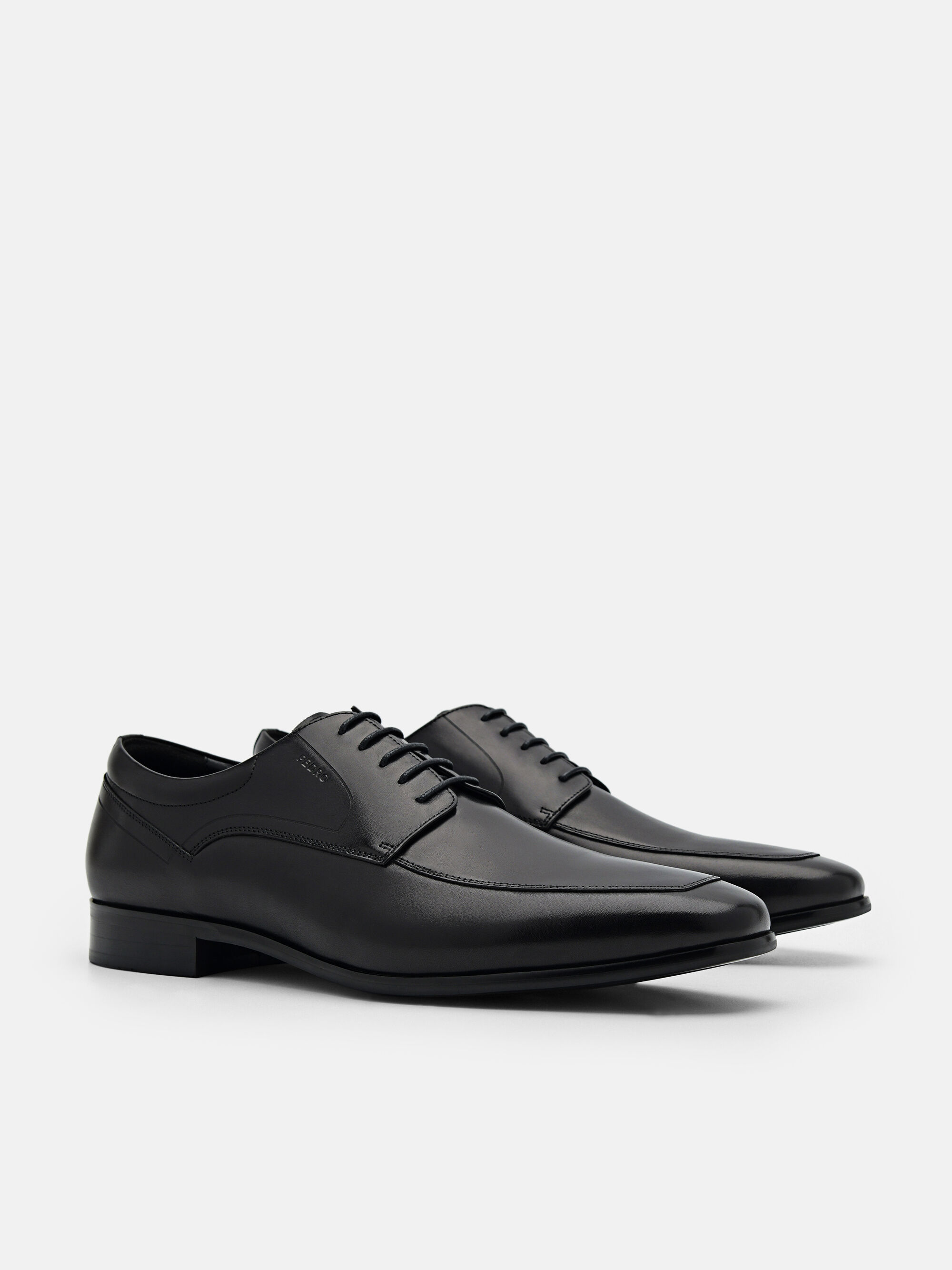 Leather Derby Shoes, Black