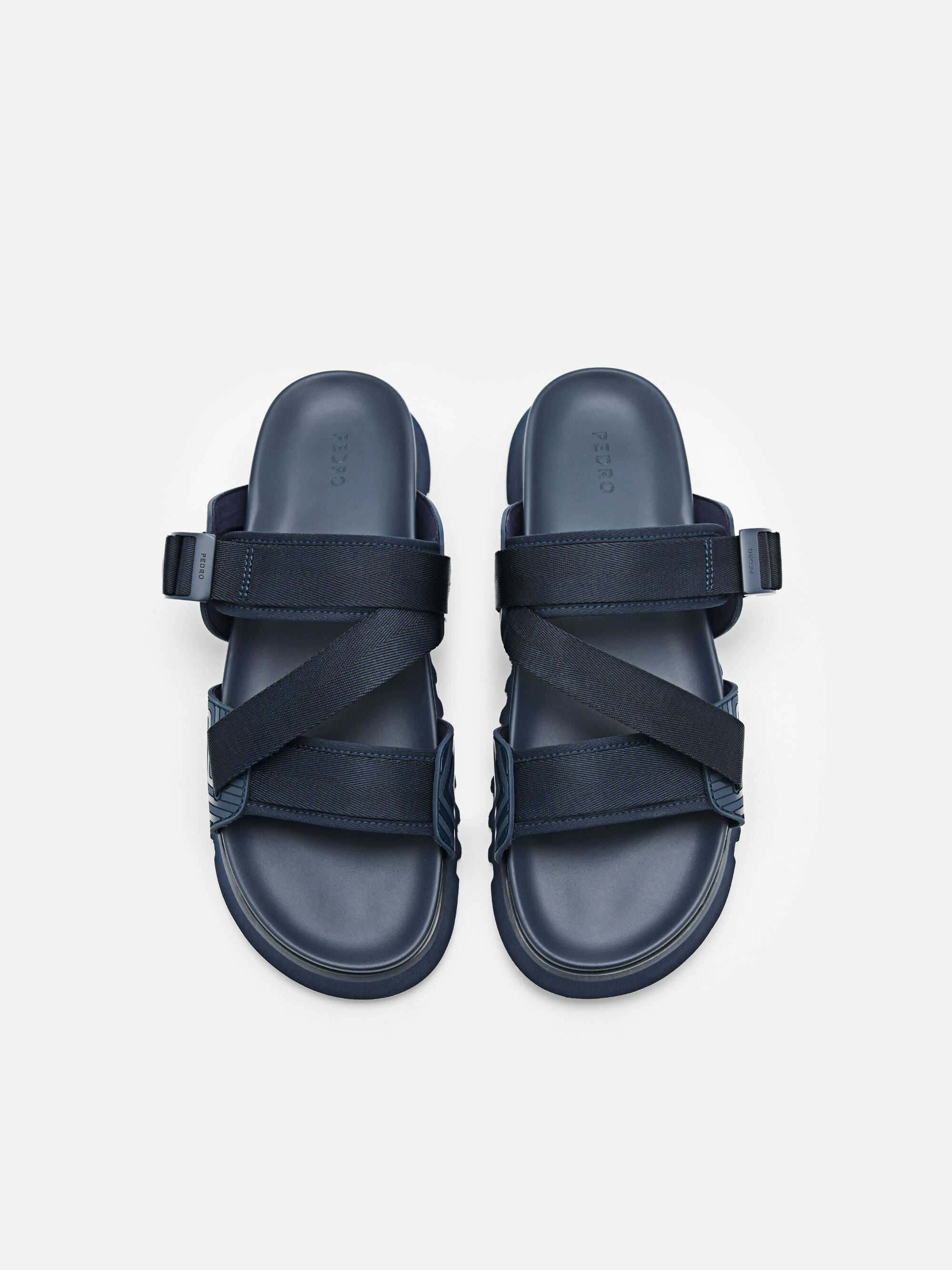 Nylon Strap Sandals, Navy