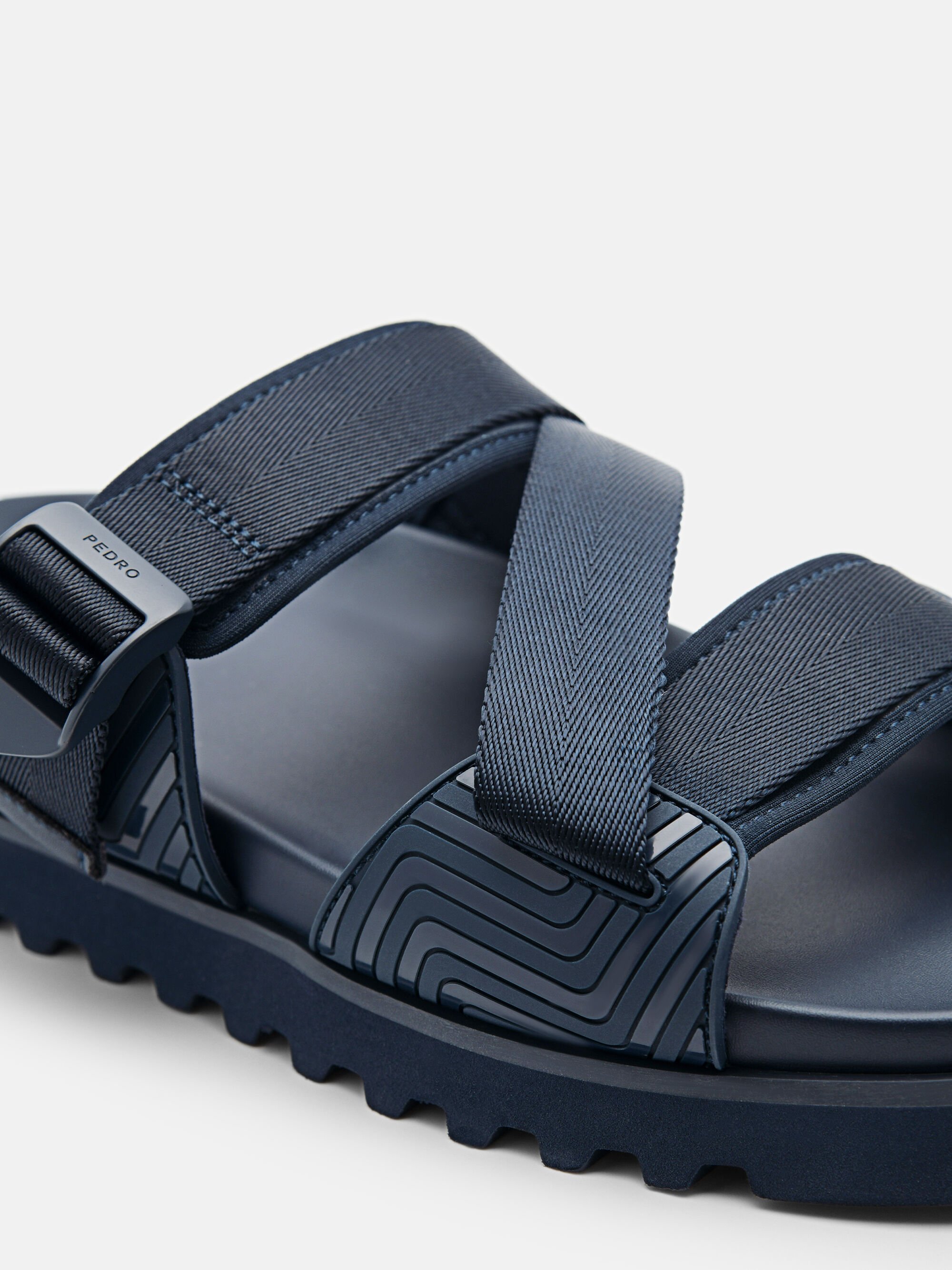 Nylon Strap Sandals, Navy