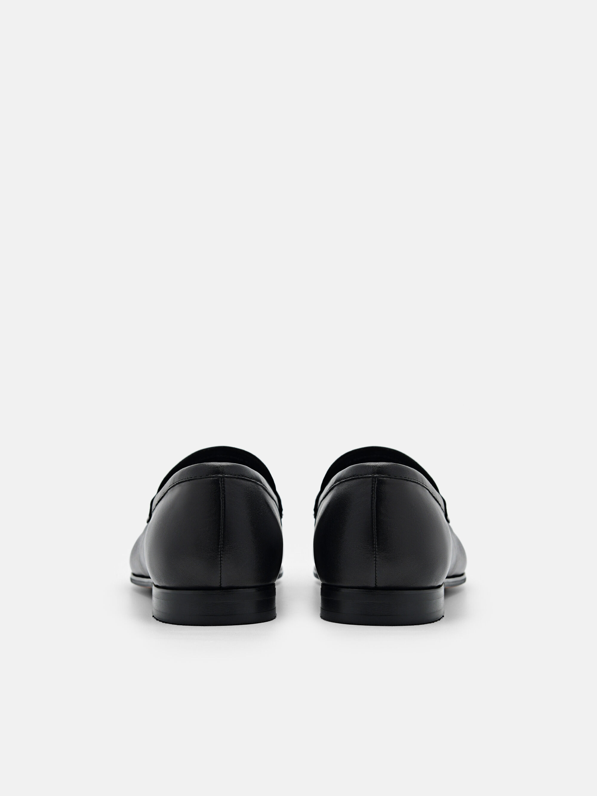 Steven Leather Loafers, Black