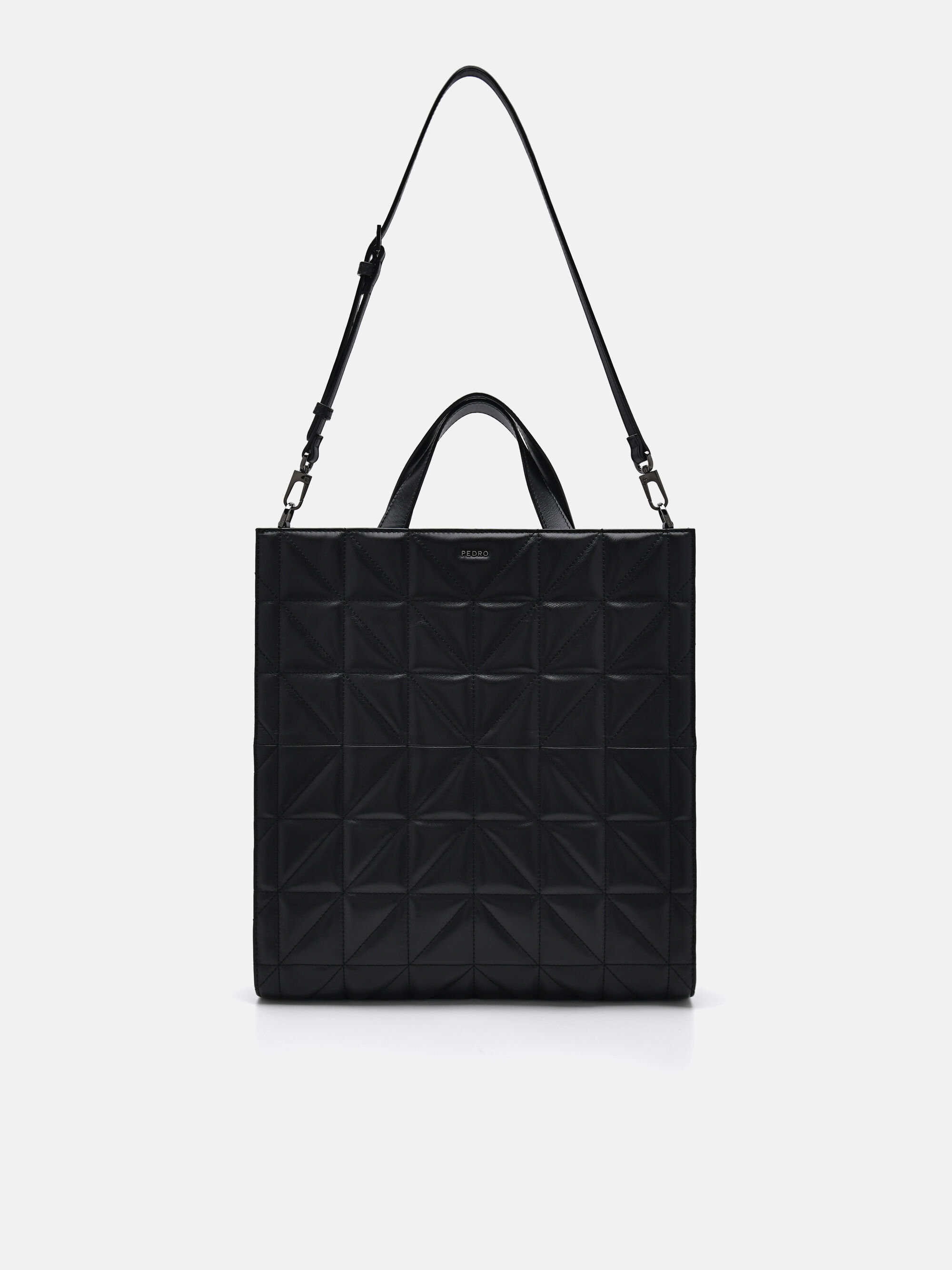 PEDRO Studio Kayla Leather Tote Bag in Pixel, Black