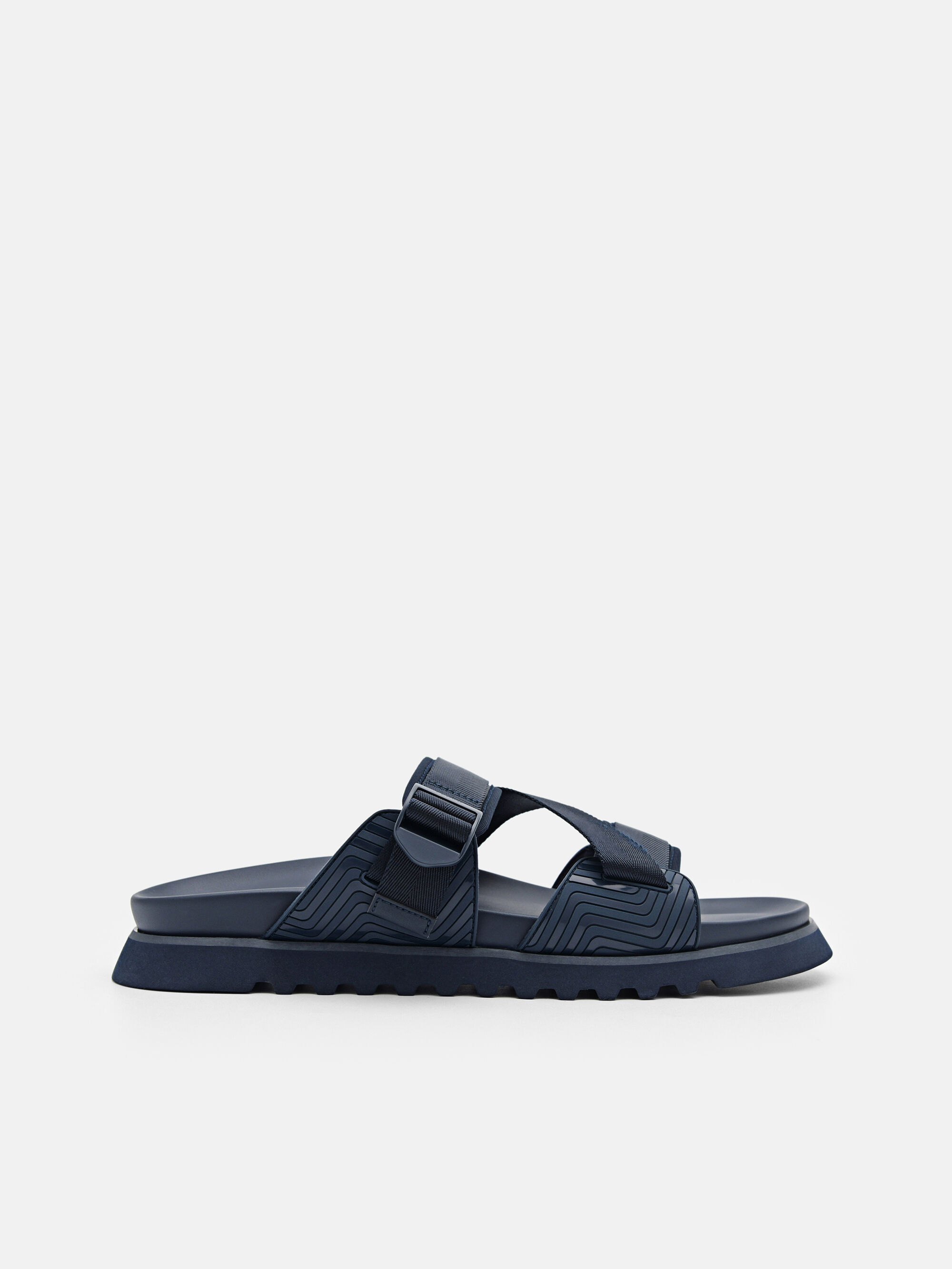 Nylon Strap Sandals, Navy