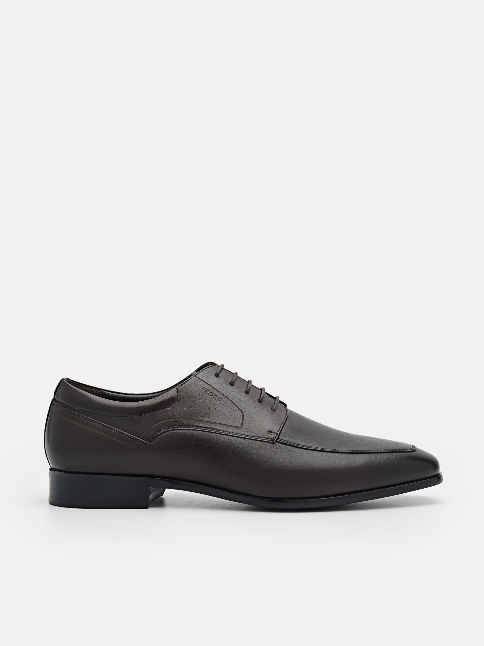 Leather Derby Shoes, Dark Brown