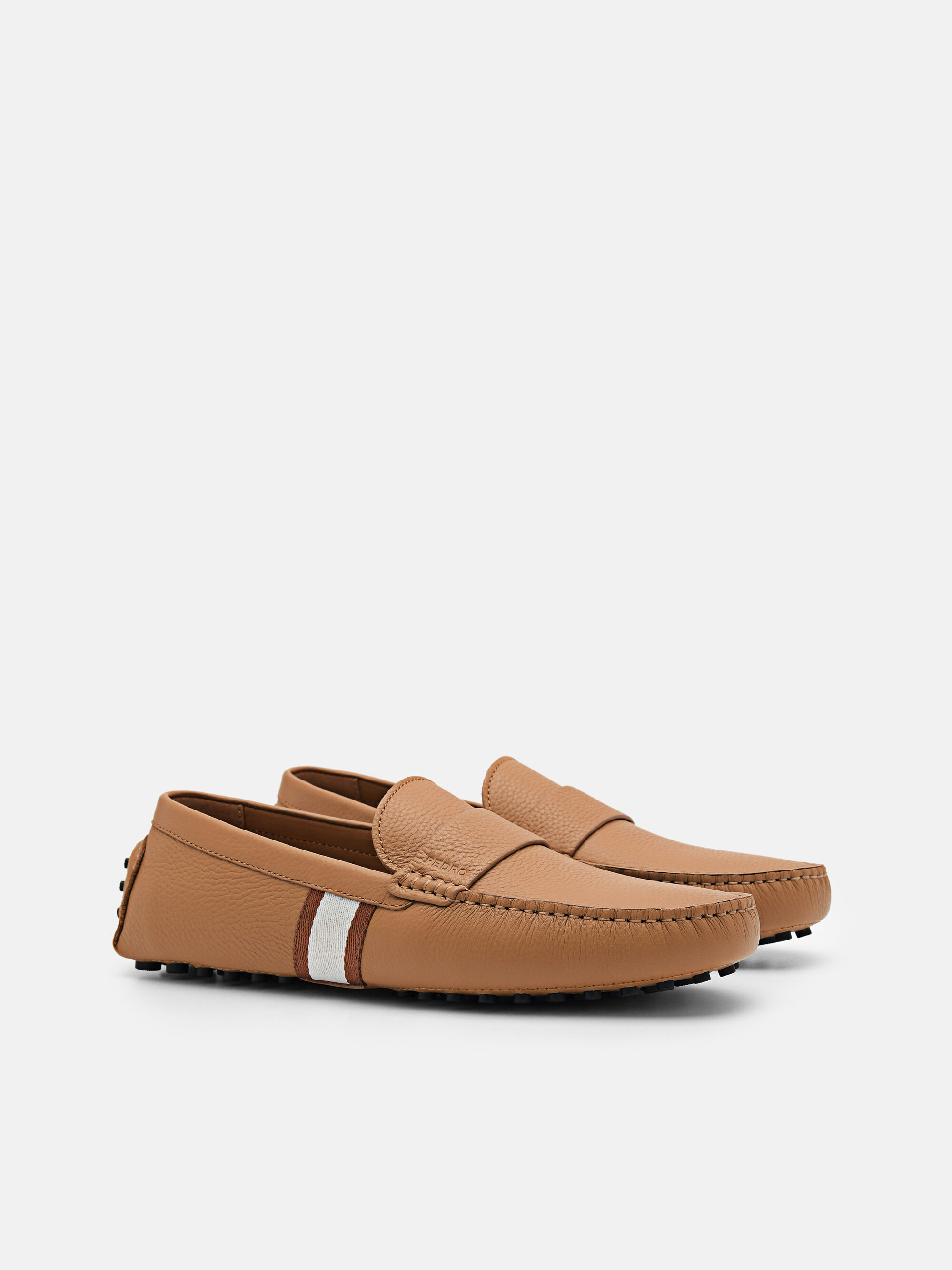 Leather Band Driving Shoes, Camel