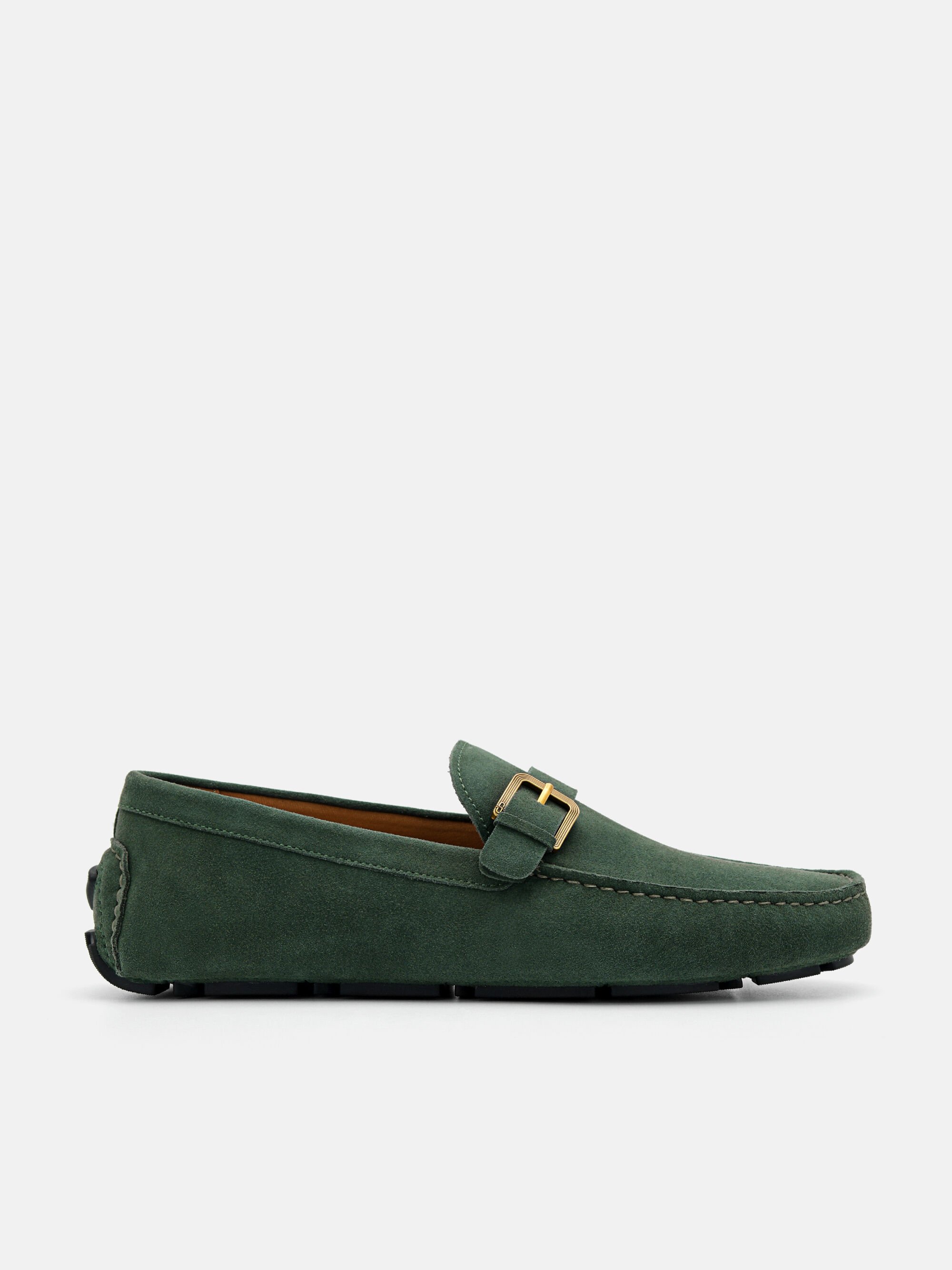 Gio Leather Driving Shoes, Dark Green
