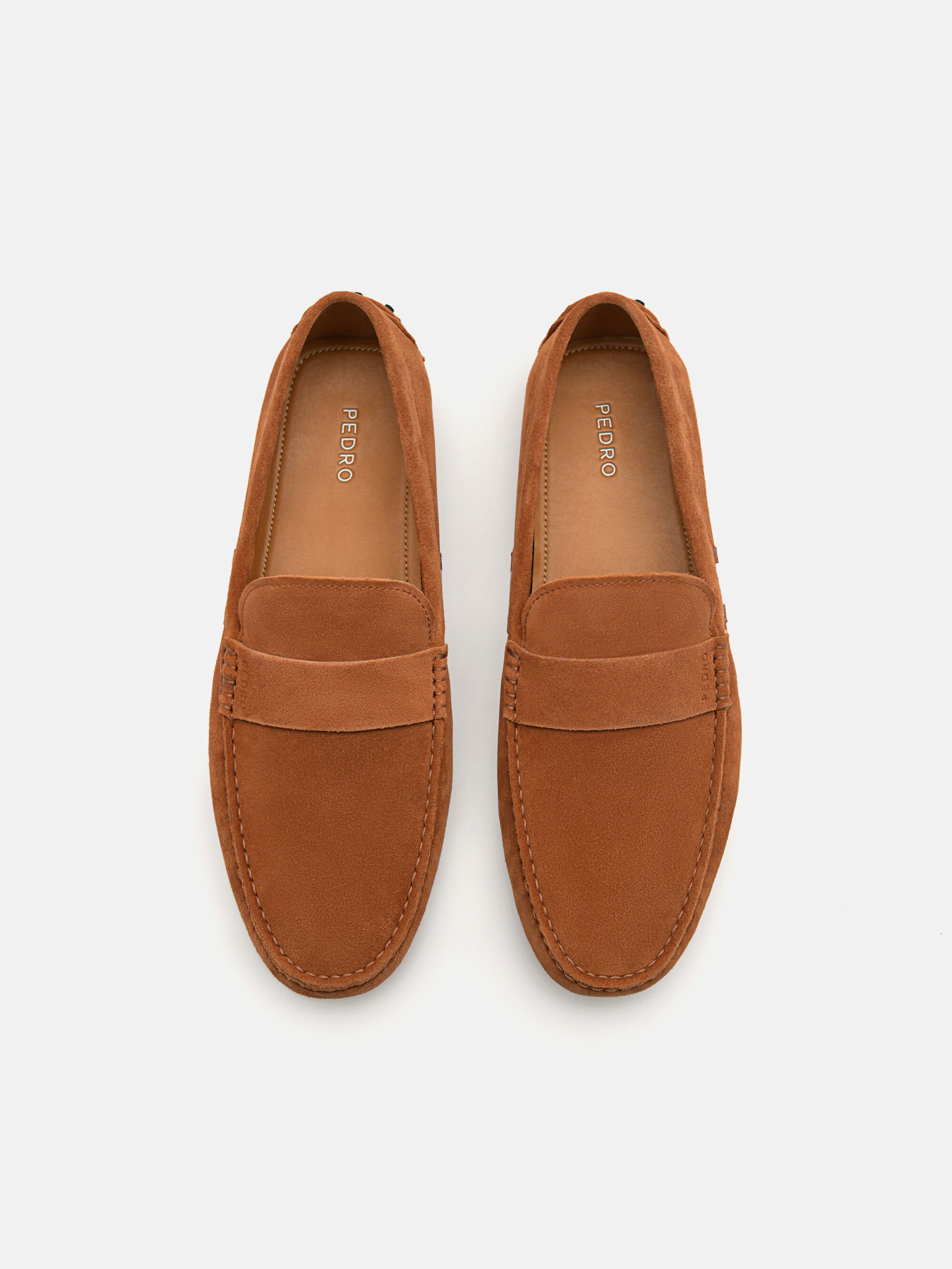 Leather Band Driving Shoes, Camel