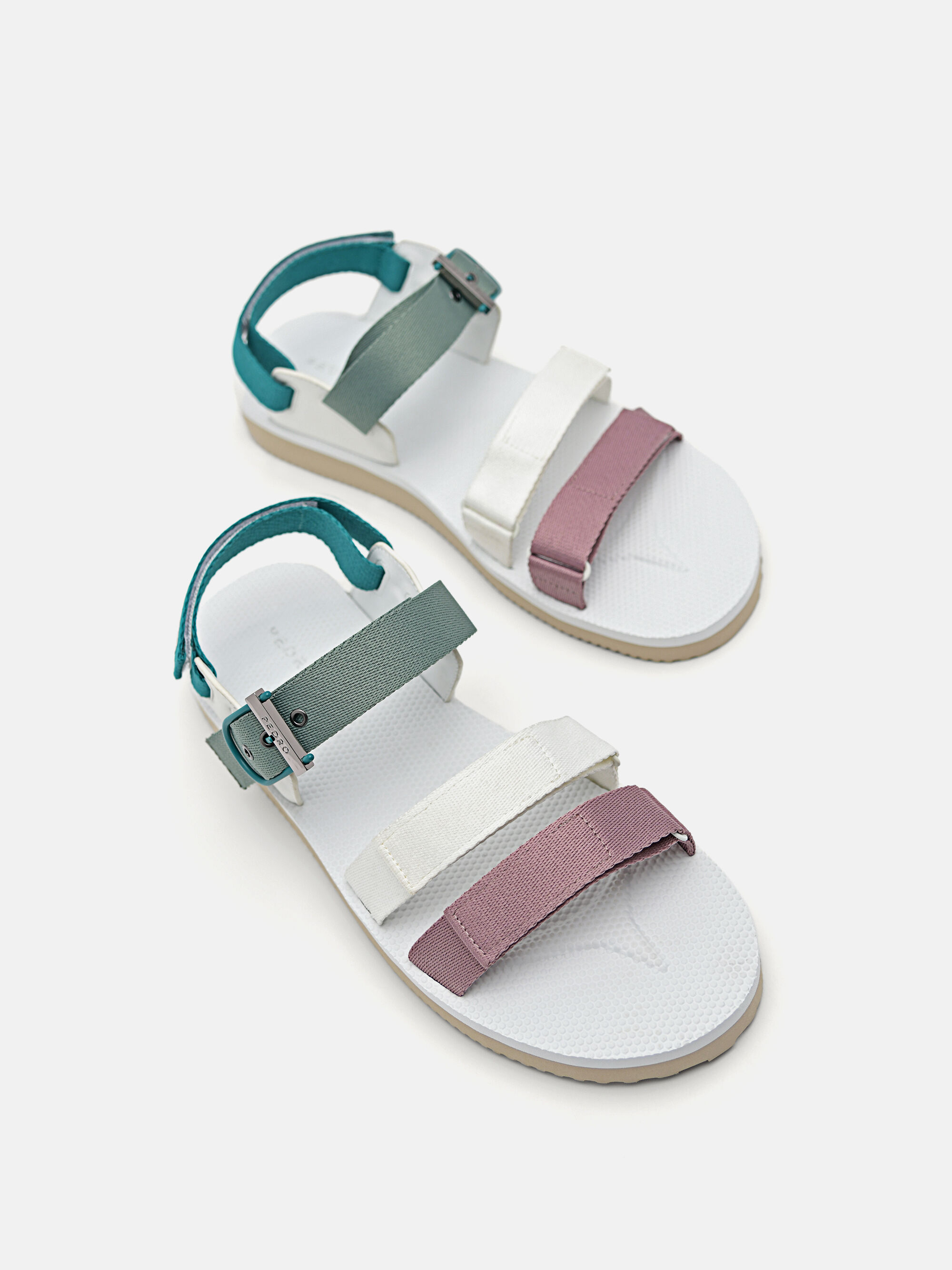 Nylon Strap Barcode Sports Sandals, Multi