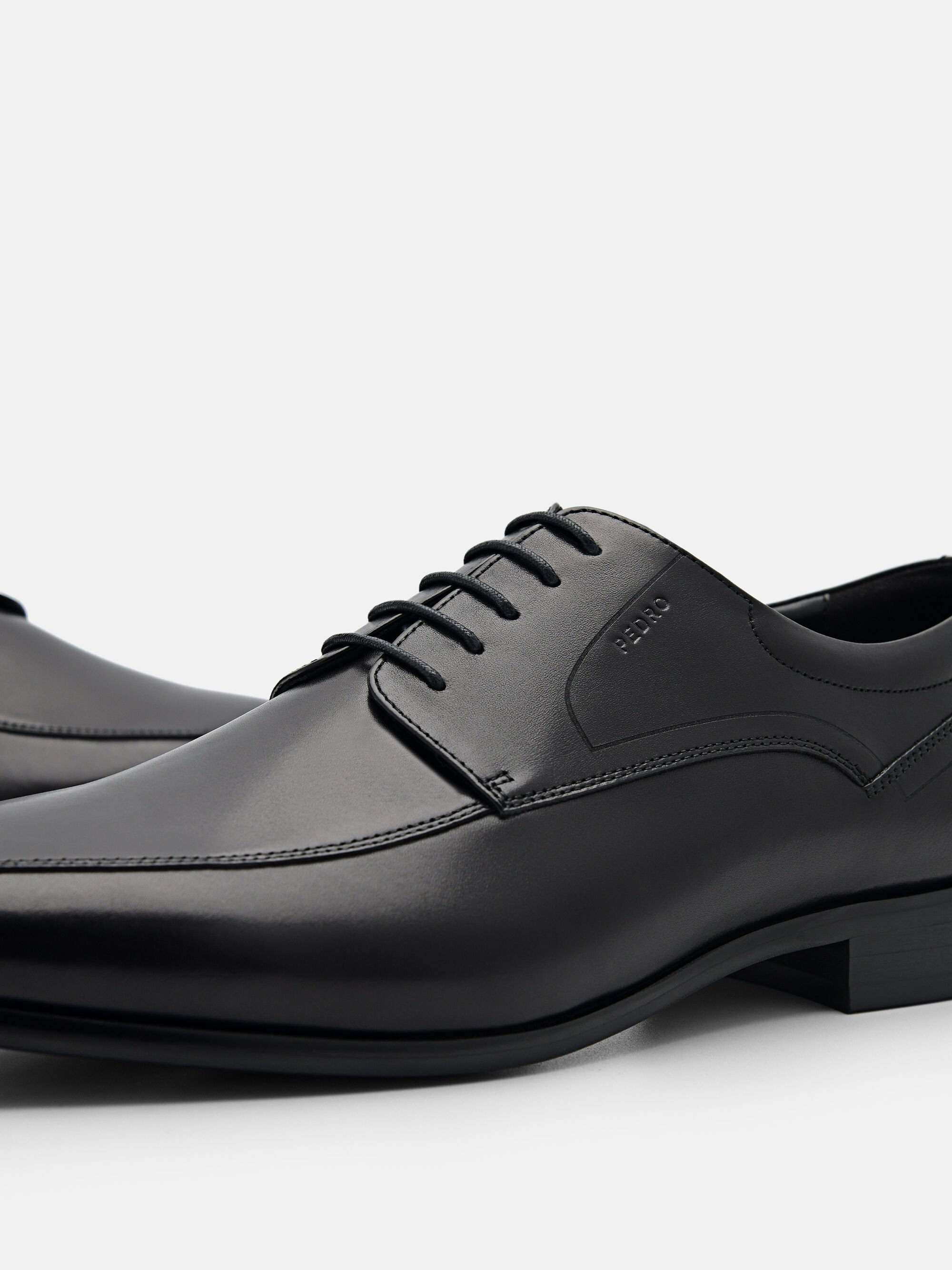 Leather Derby Shoes, Black