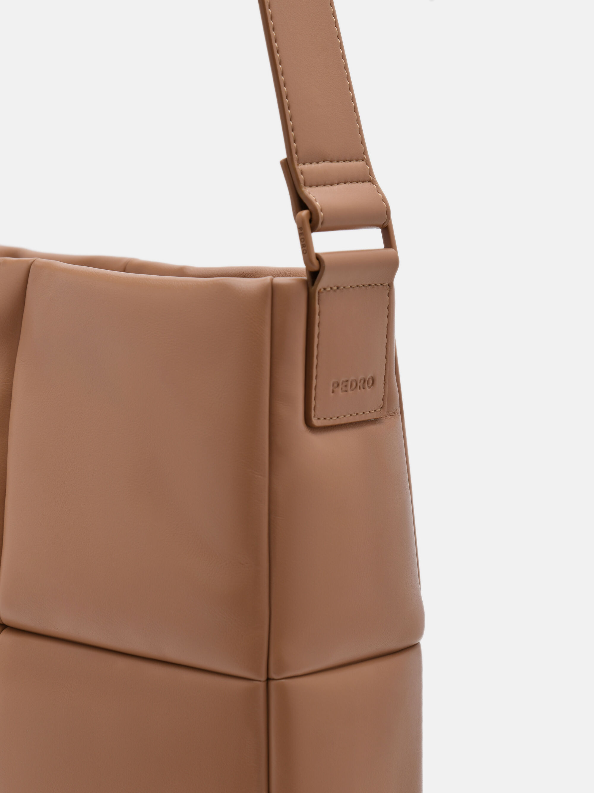 Helix Quilted Shoulder Bag, Camel