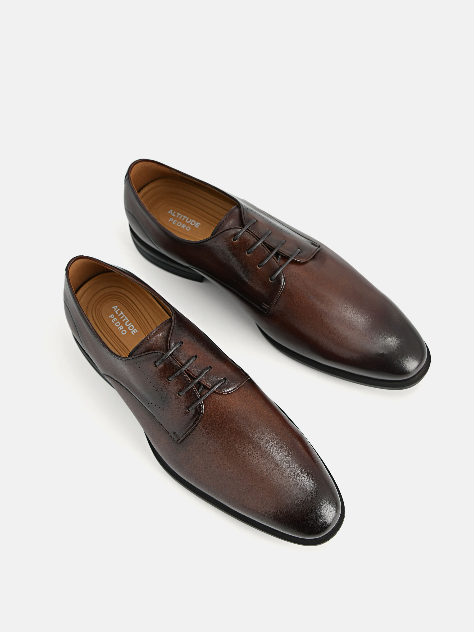 Altitude Leather Derby Shoes, Dark Brown