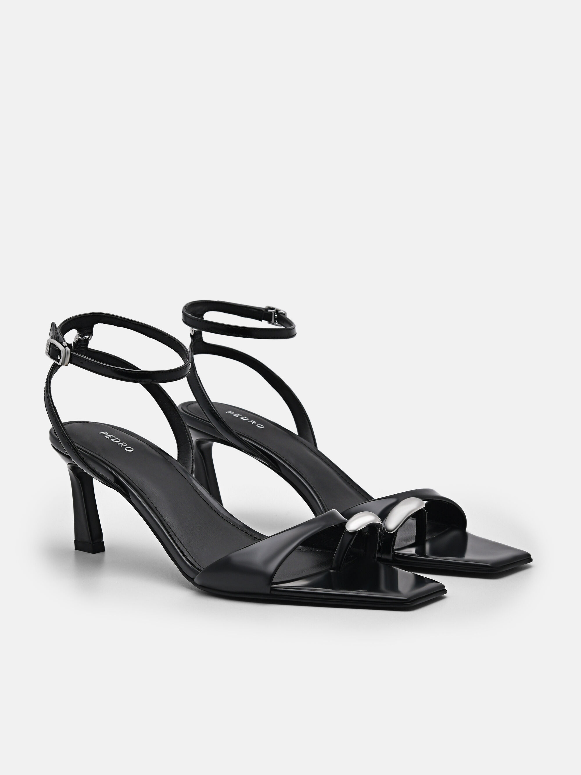 Lia Heel Sandals, Black