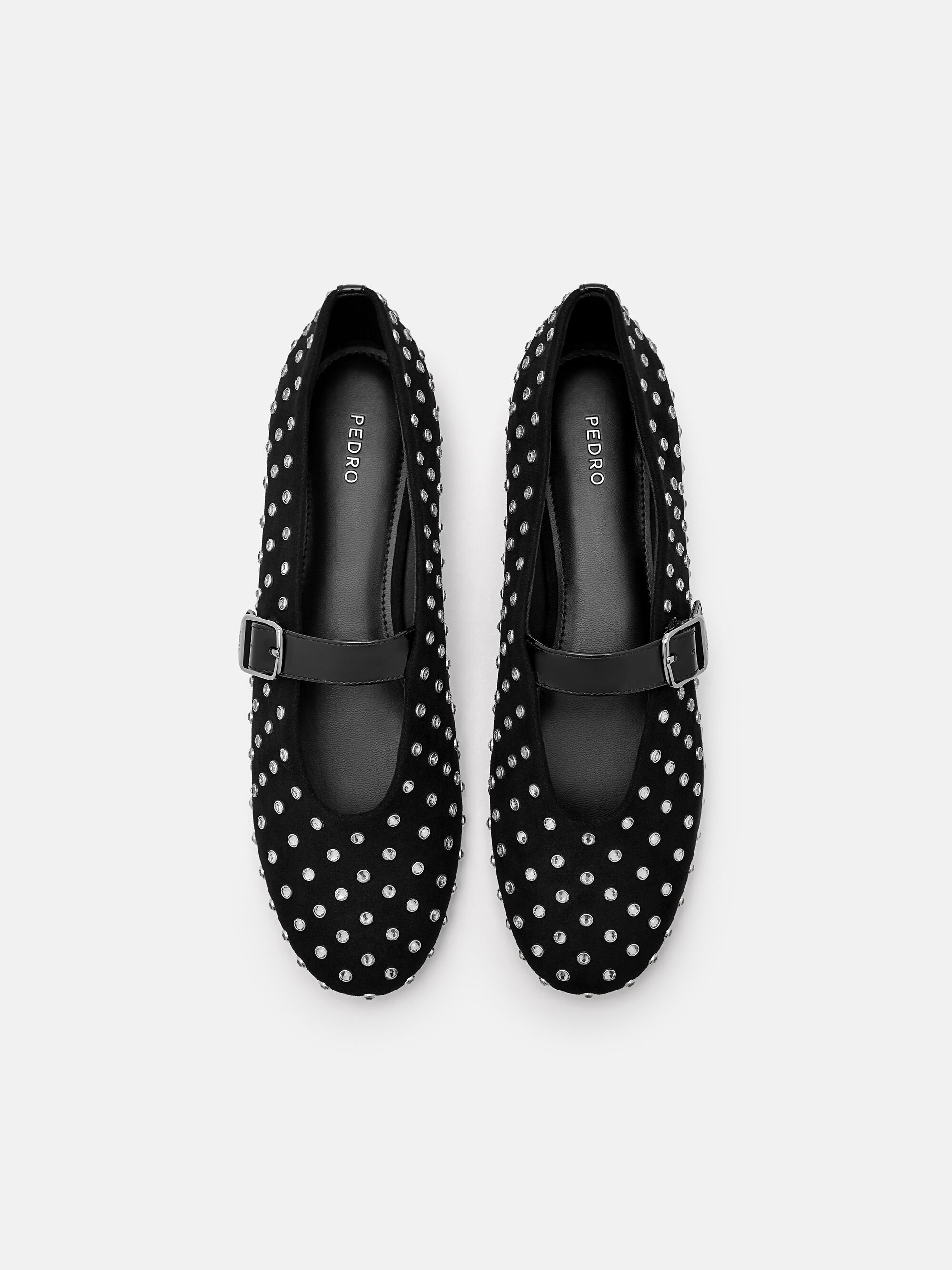 Luma Embellished Mary Janes, Black