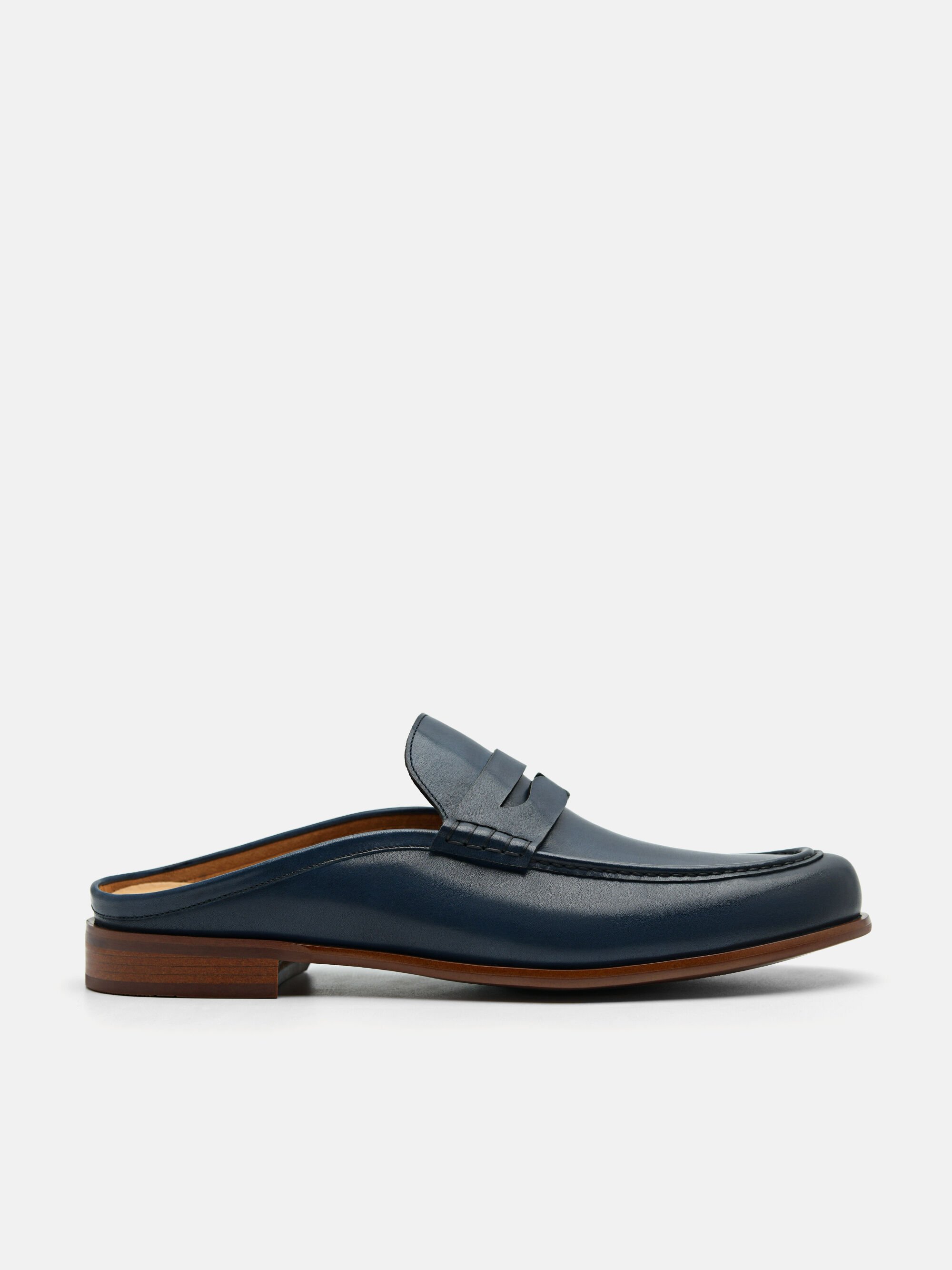 Blake Leather Slip-On Loafers, Navy