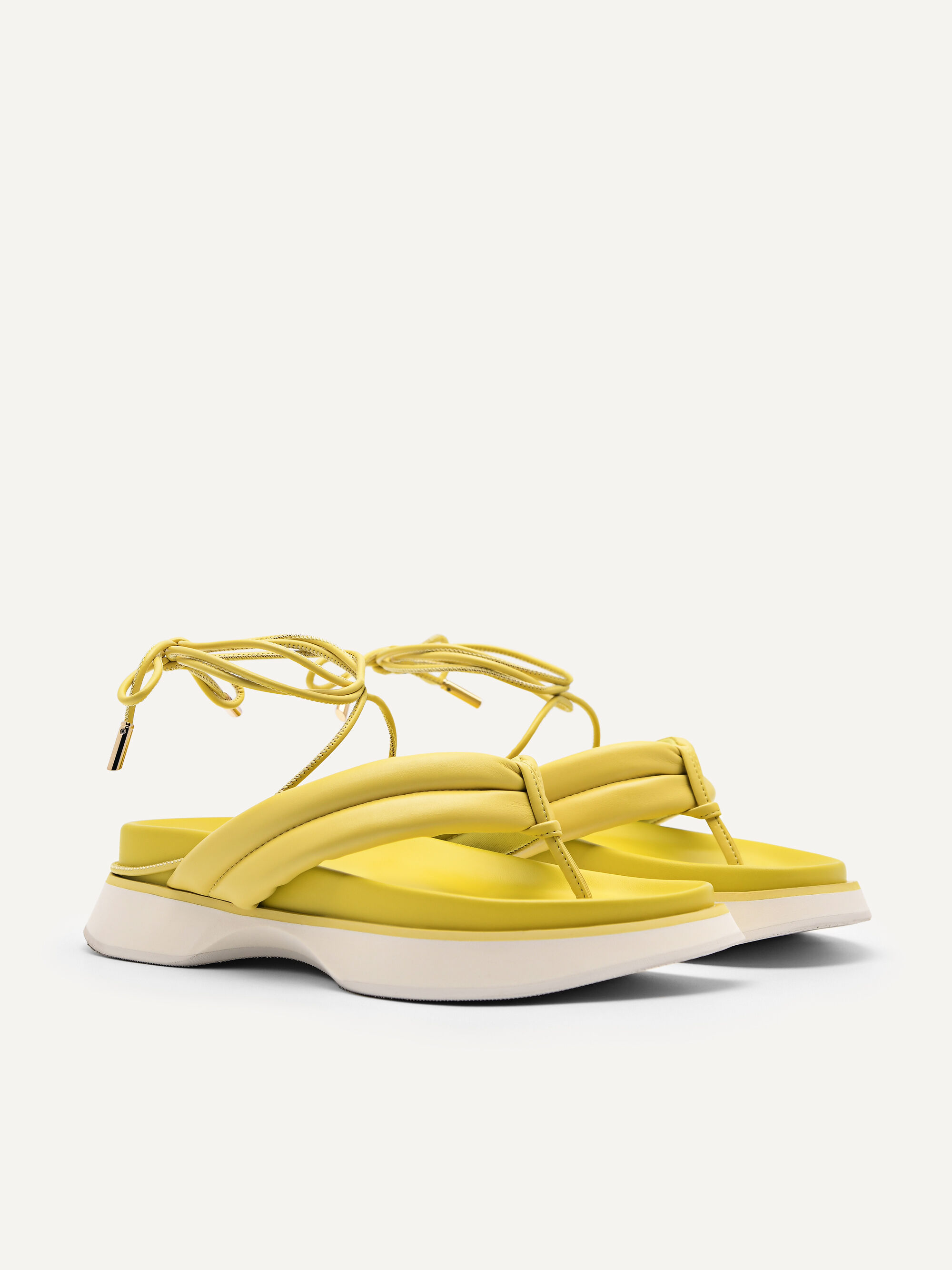 Strappy Thong Sandals, Yellow
