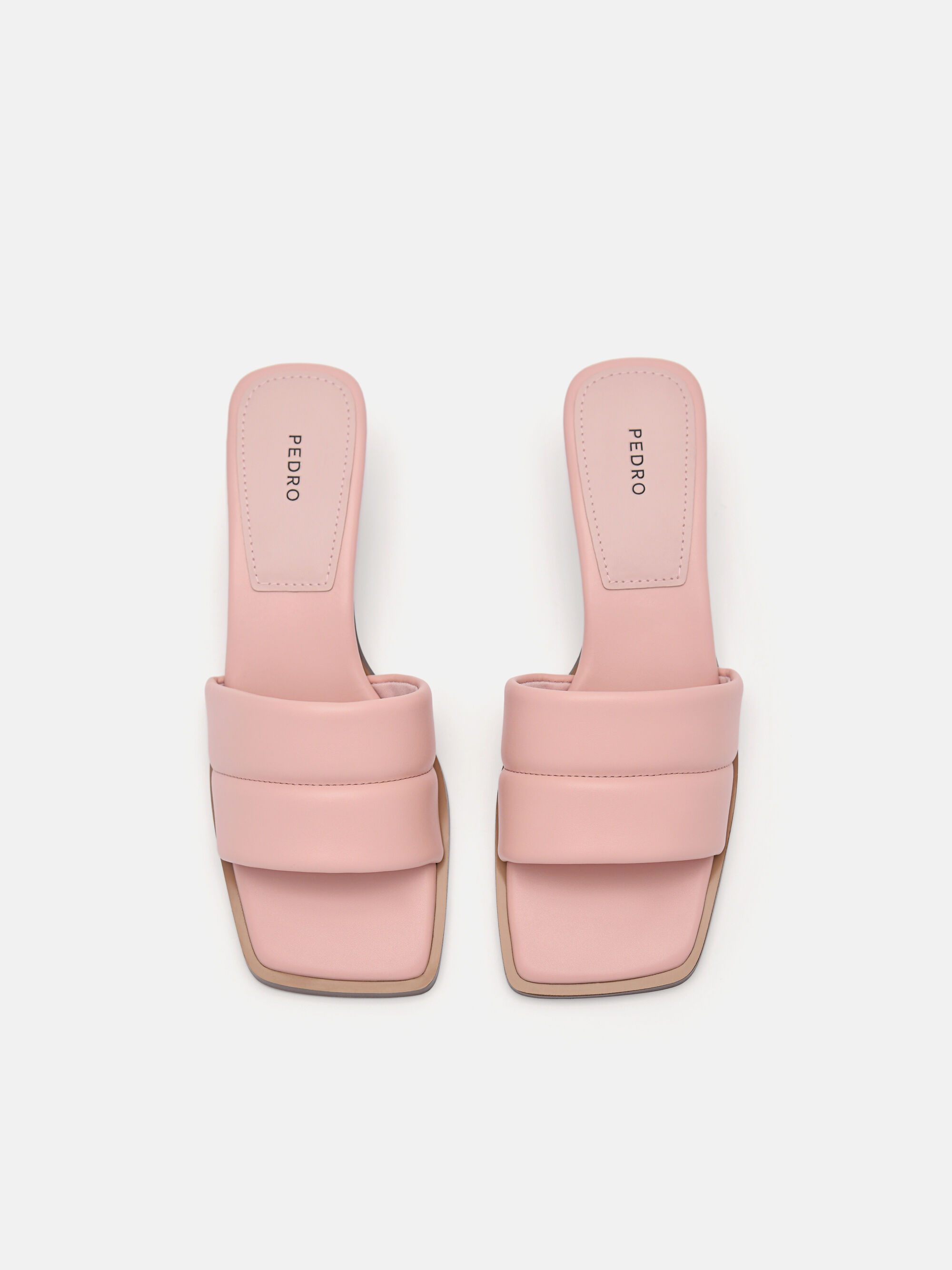 Heel Slip-On Sandals, Blush