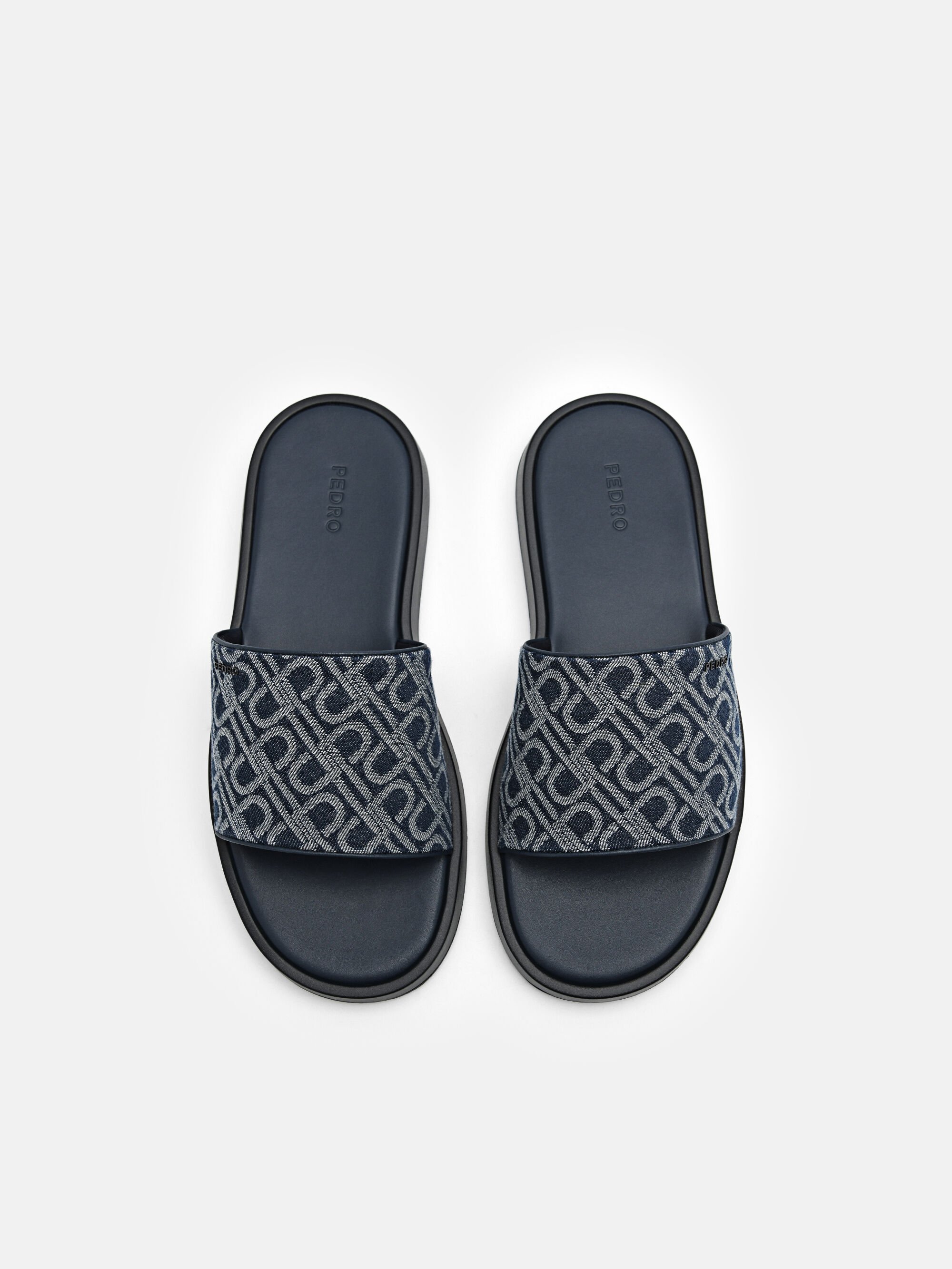 PEDRO Icon Fabric Slide Sandals, Navy