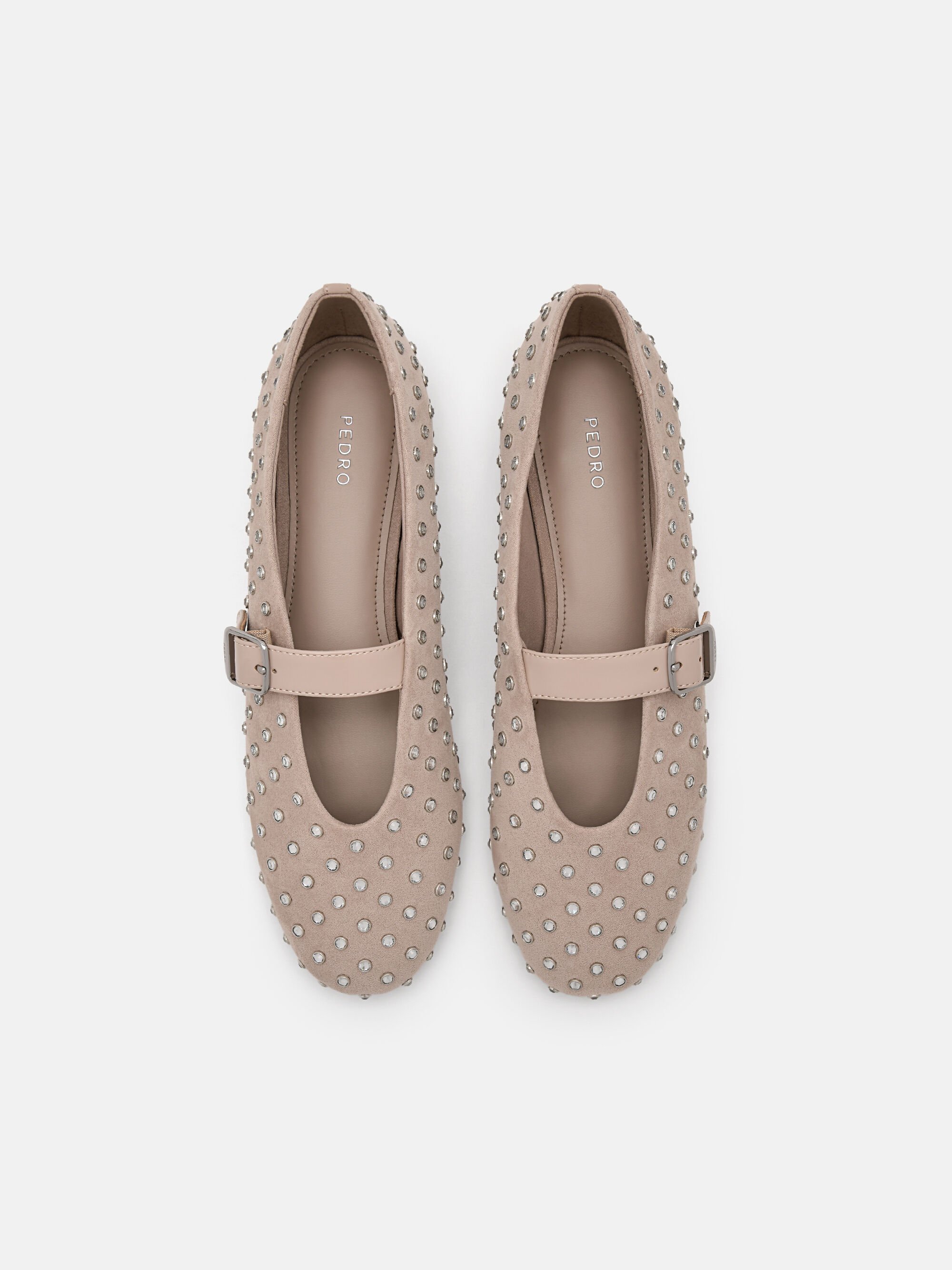 Luma Embellished Mary Janes, Taupe